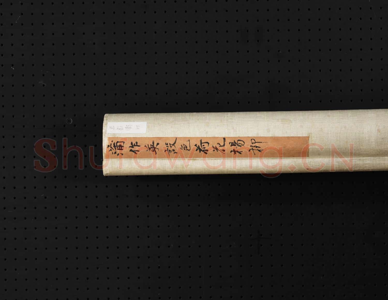 清.蒲華荷花楊柳軸.贈畫