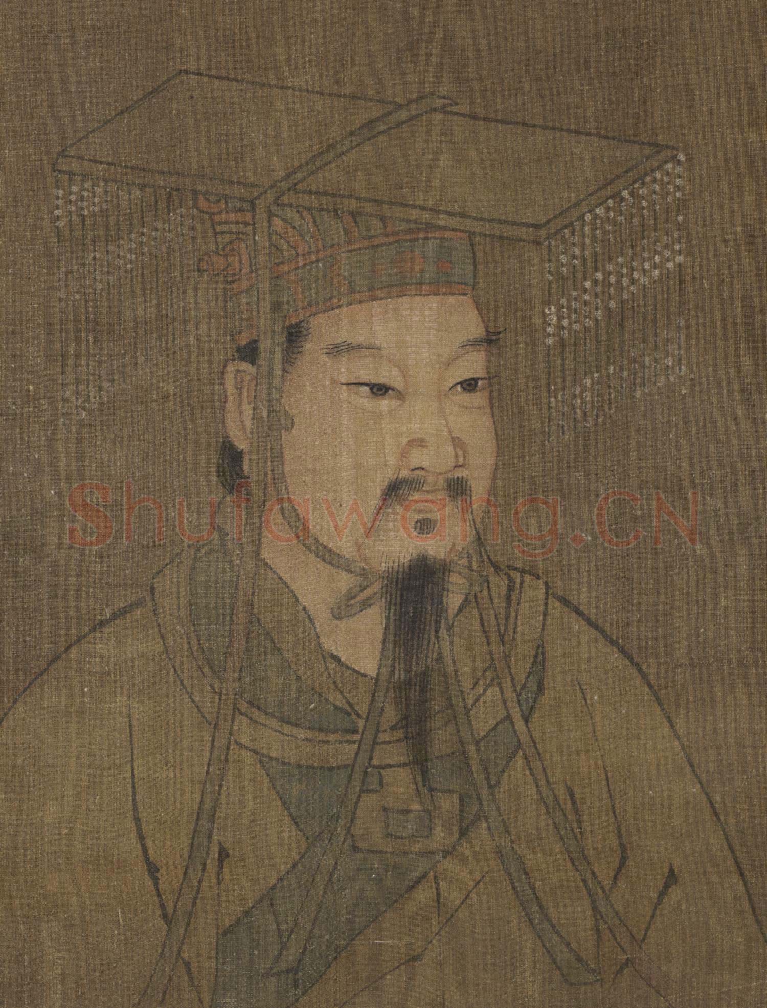 歷代帝王半身像冊帝堯陶唐.氏.中畫