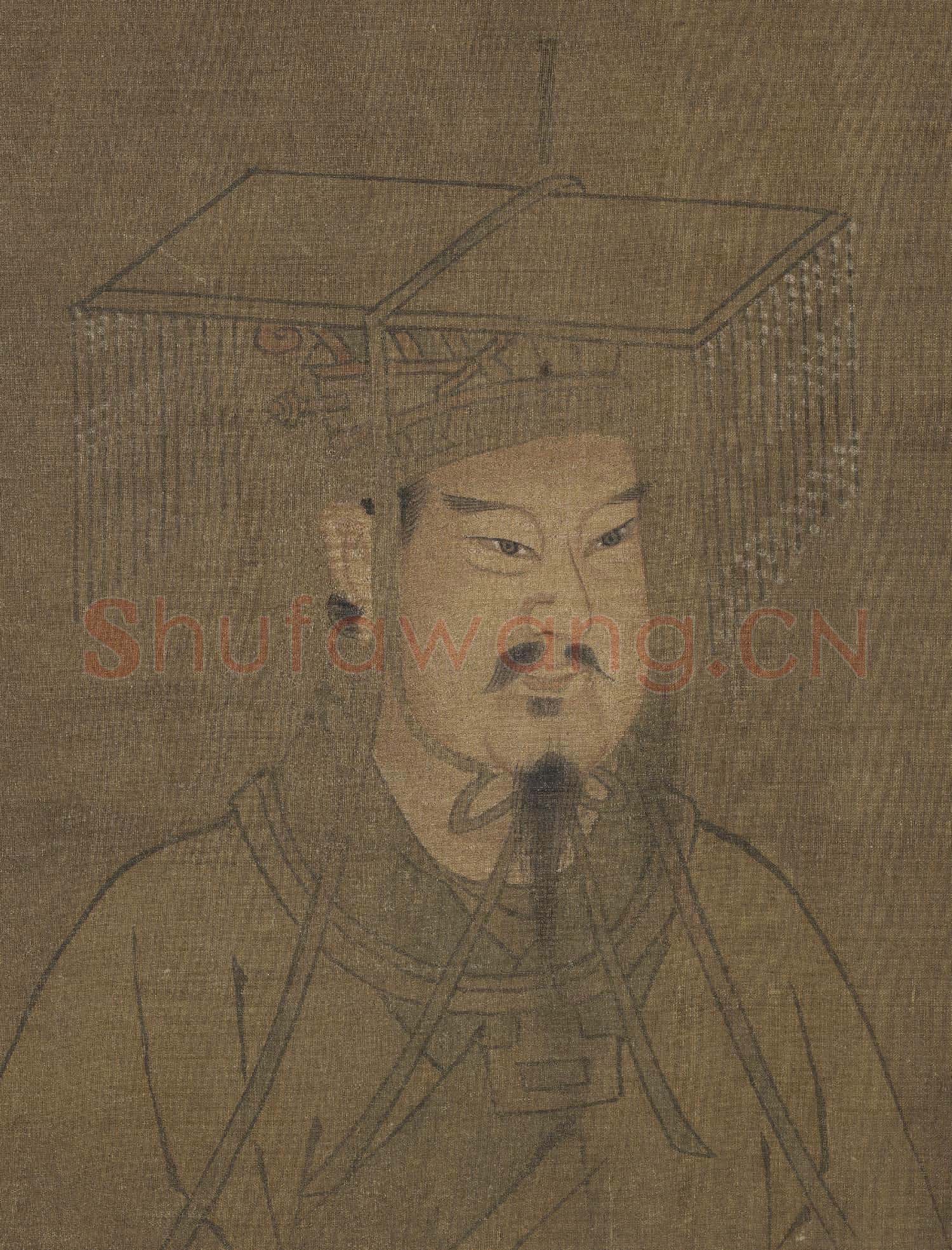歷代帝王半身像冊禹.中畫