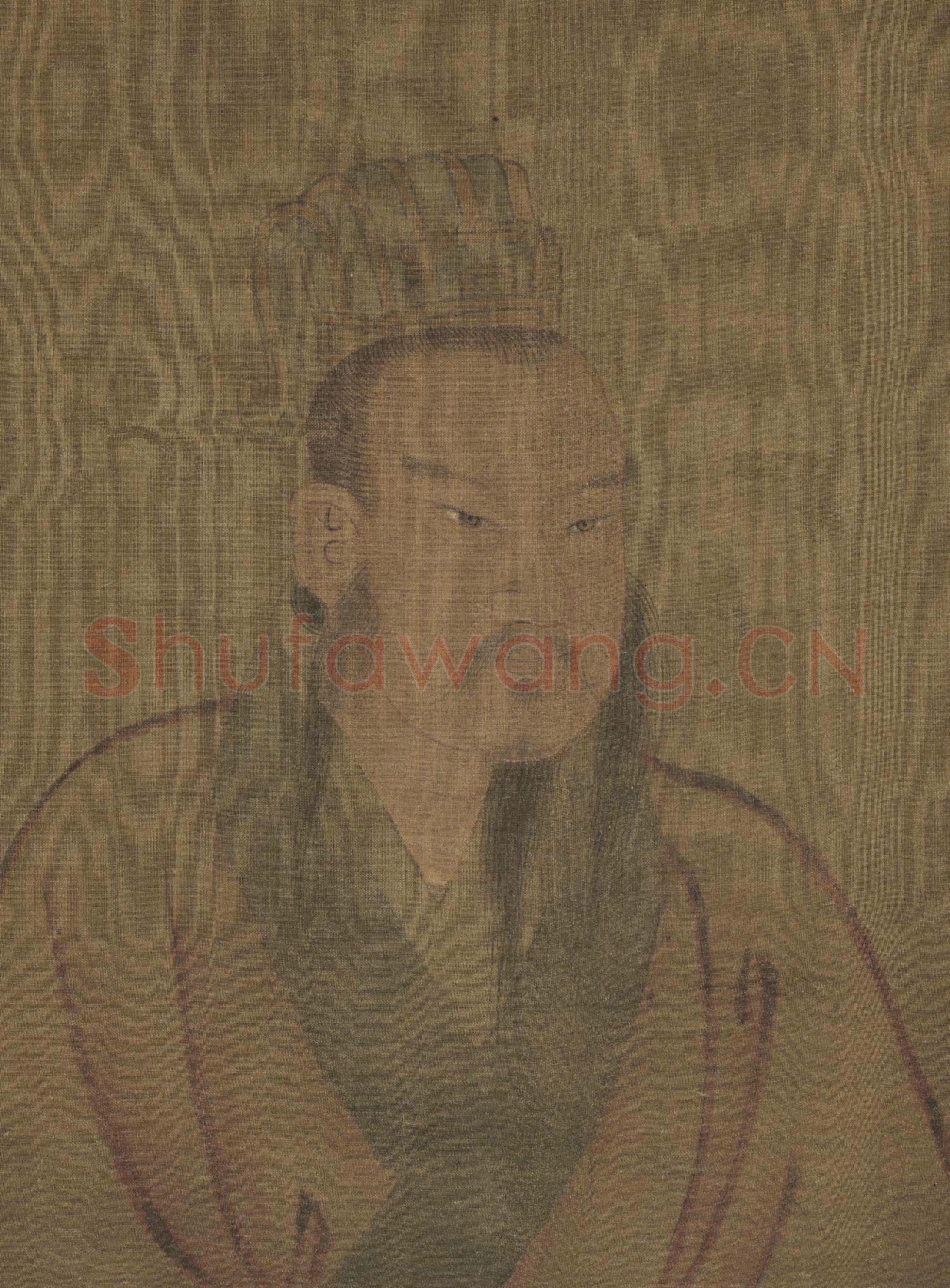 歷代帝王半身像冊陳武帝.中畫
