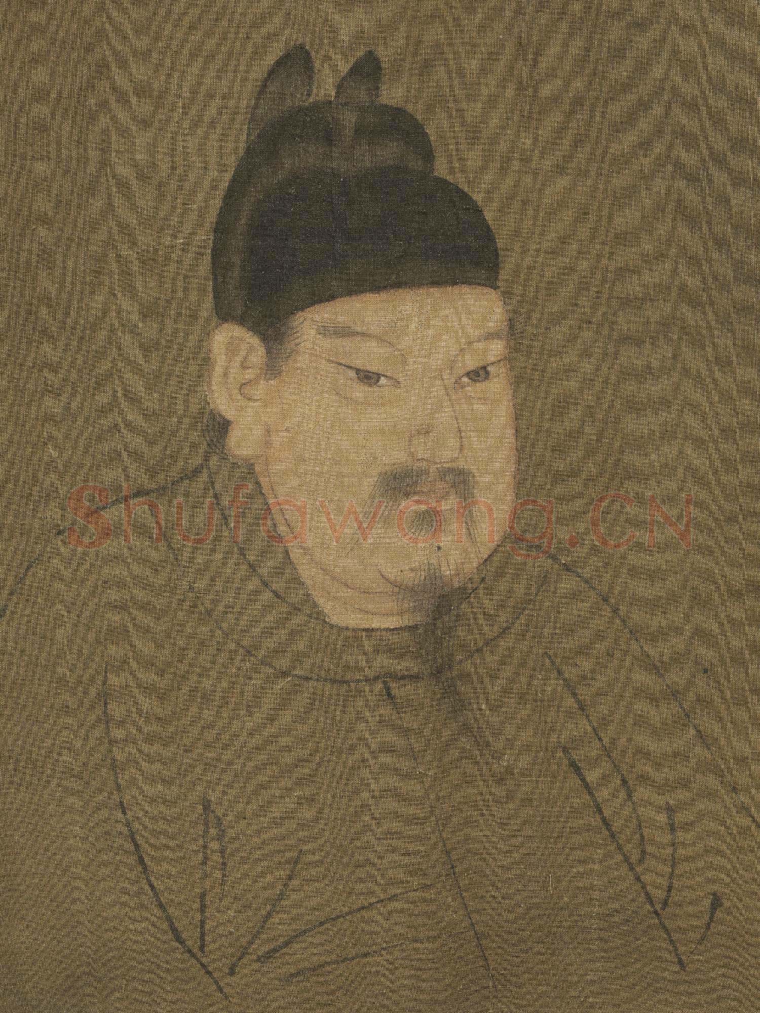 歷代帝王半身像冊閩王審知.中畫