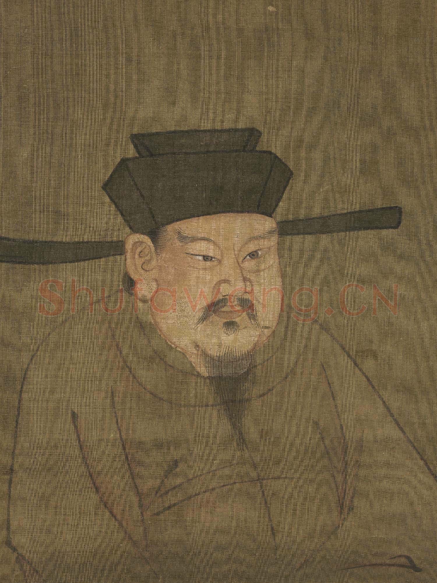 歷代帝王半身像冊宋.太祖.中畫