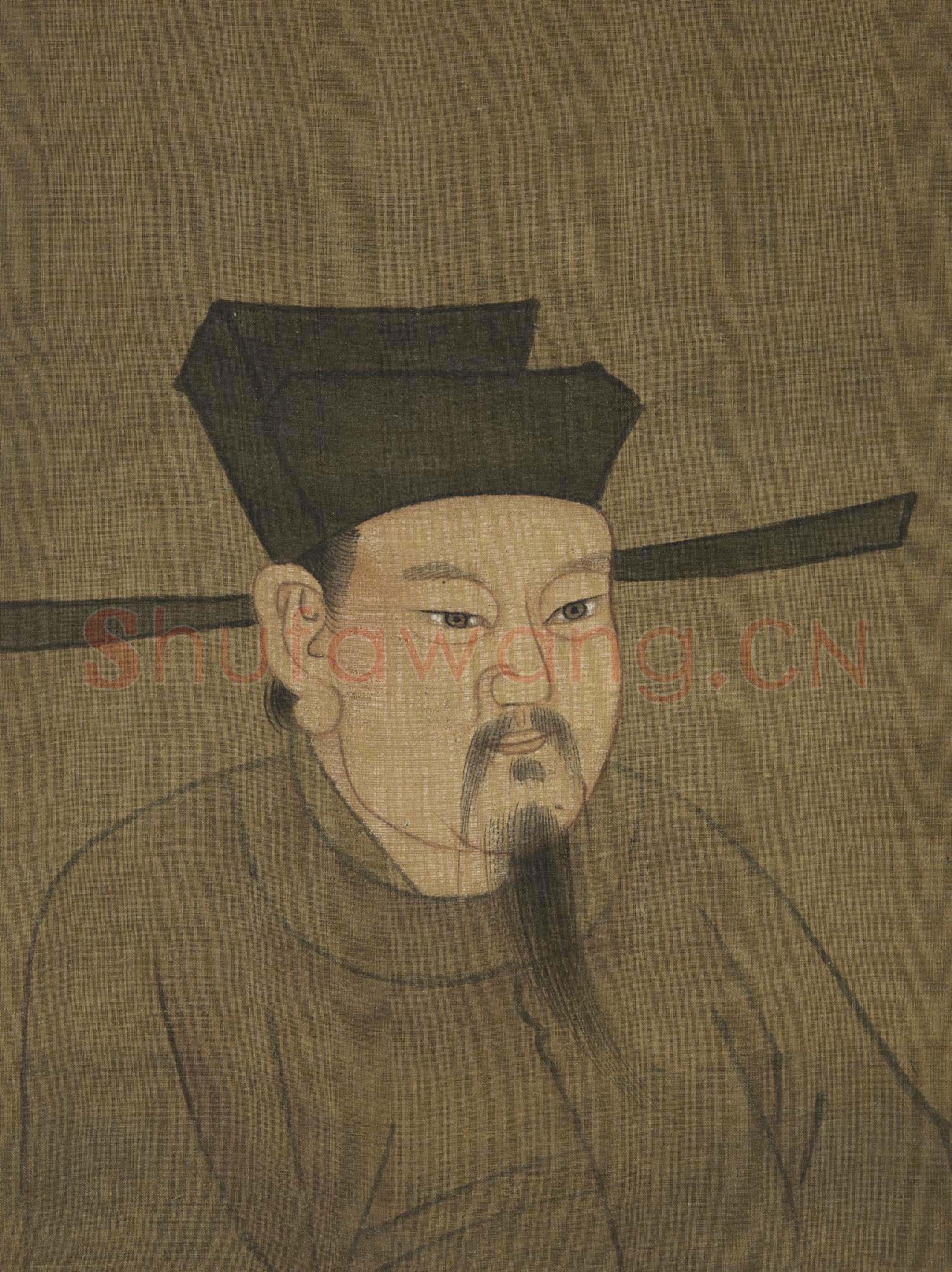 歷代帝王半身像冊宋.高宗.中畫