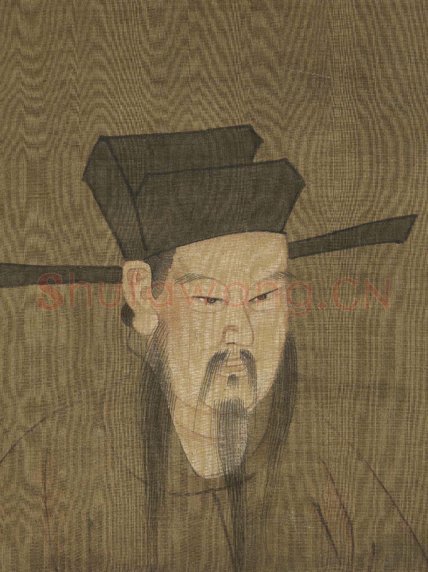 歷代帝王半身像冊宋.寧宗.中畫