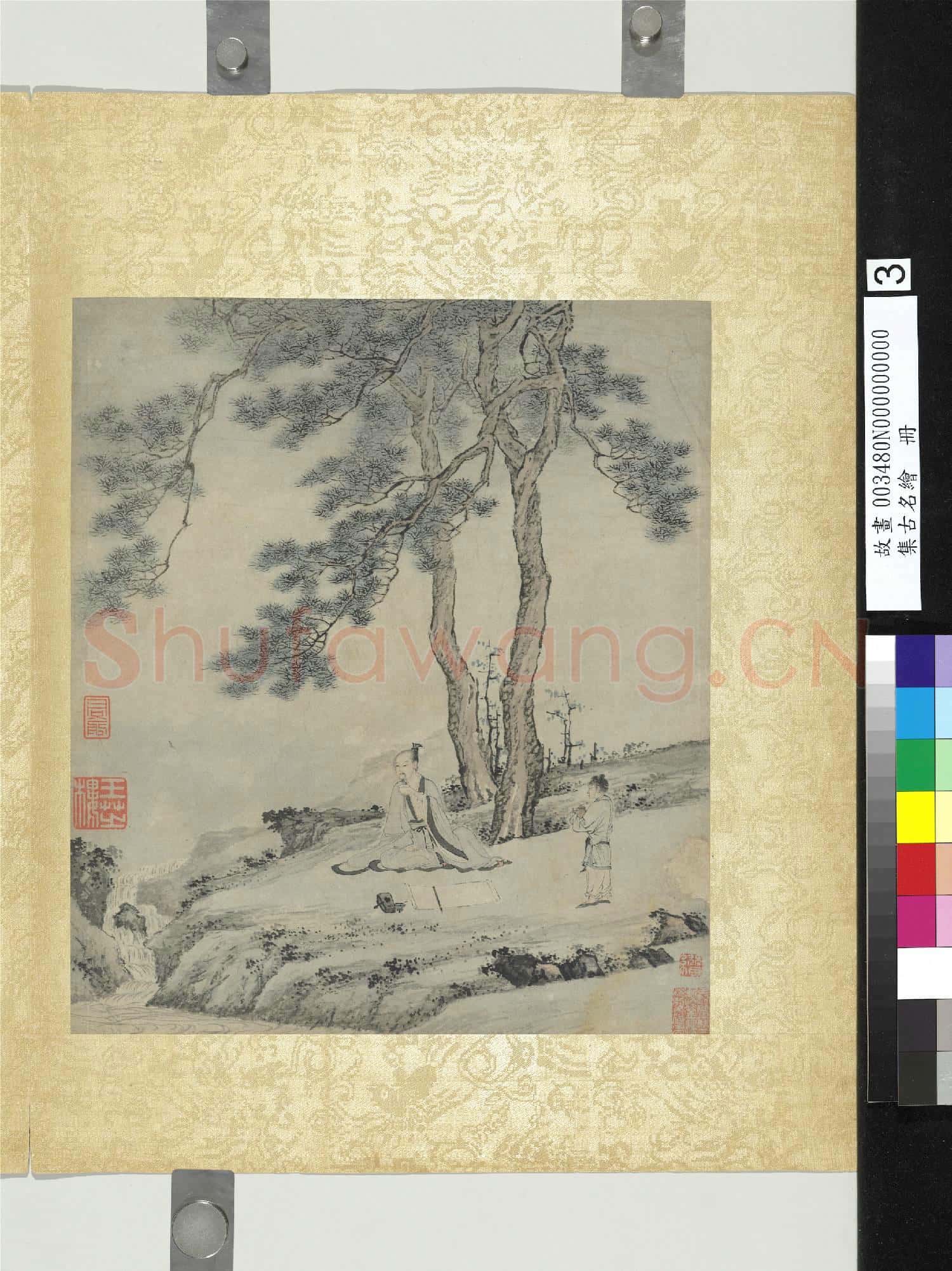 集古名繪.冊.無款松陰聽泉故畫