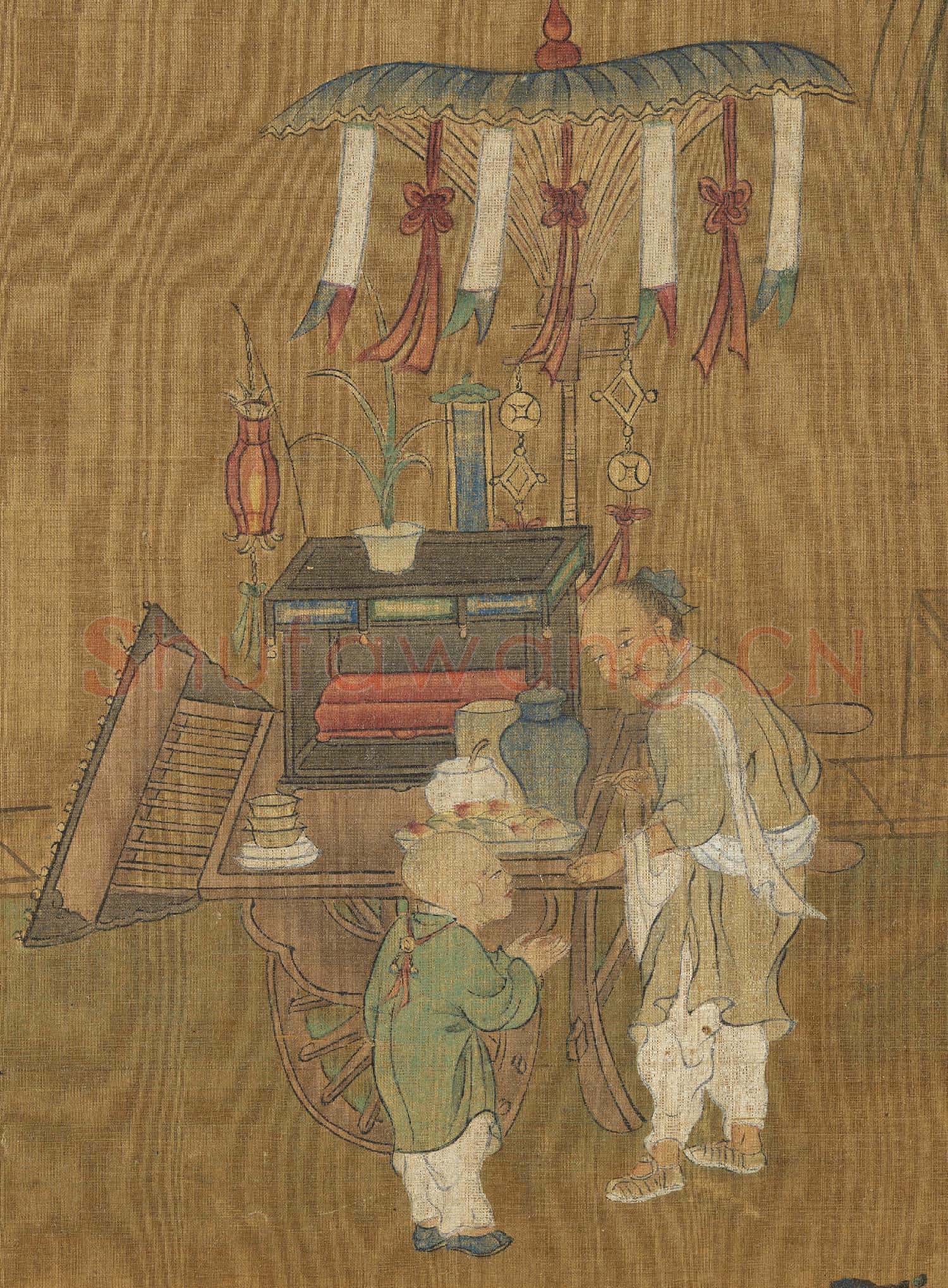集珍壽古.冊.宋蘇漢臣柳陌嬰嬉故畫
