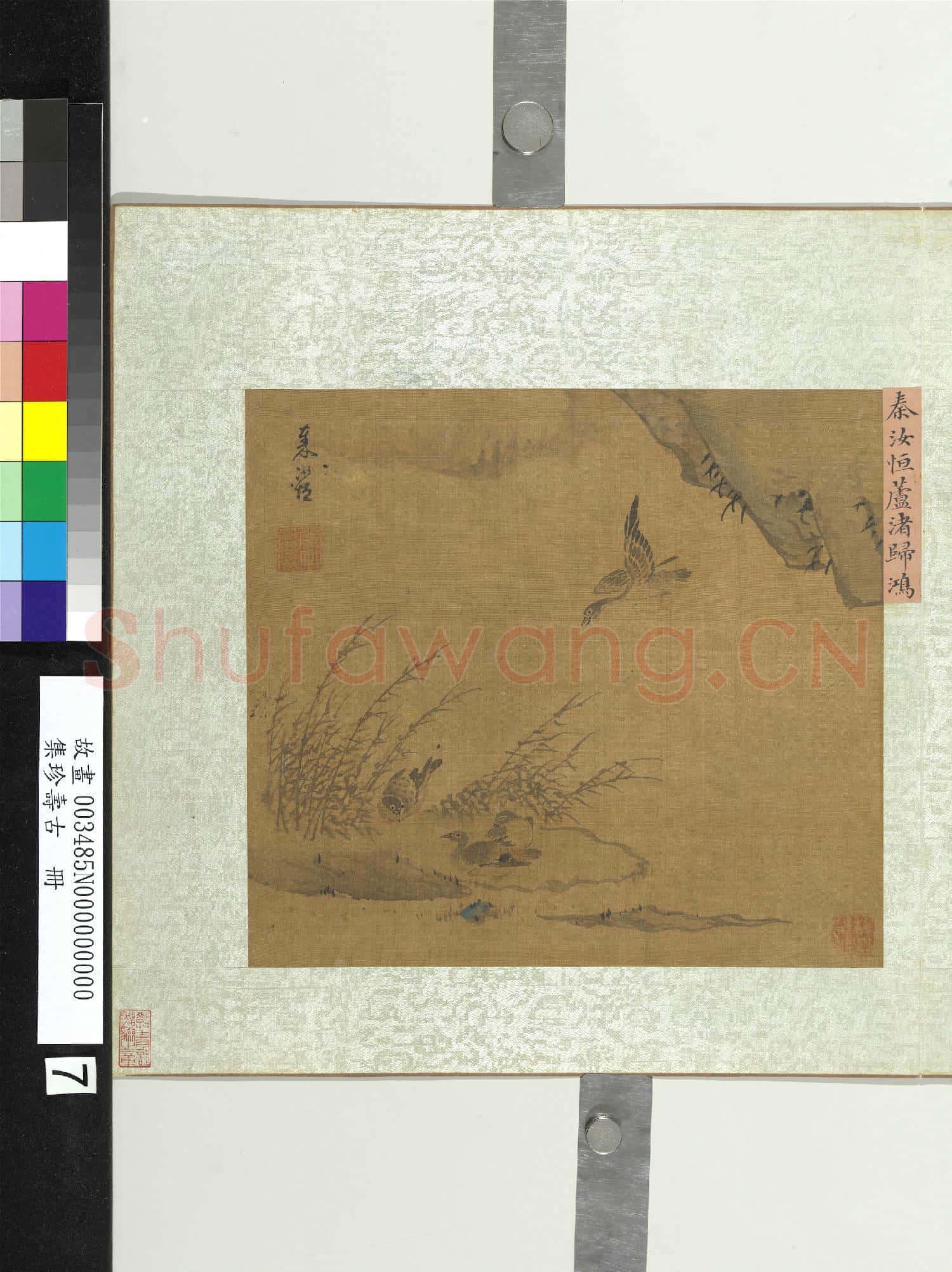 集珍壽古.冊.秦汝恆蘆渚歸鴻故畫