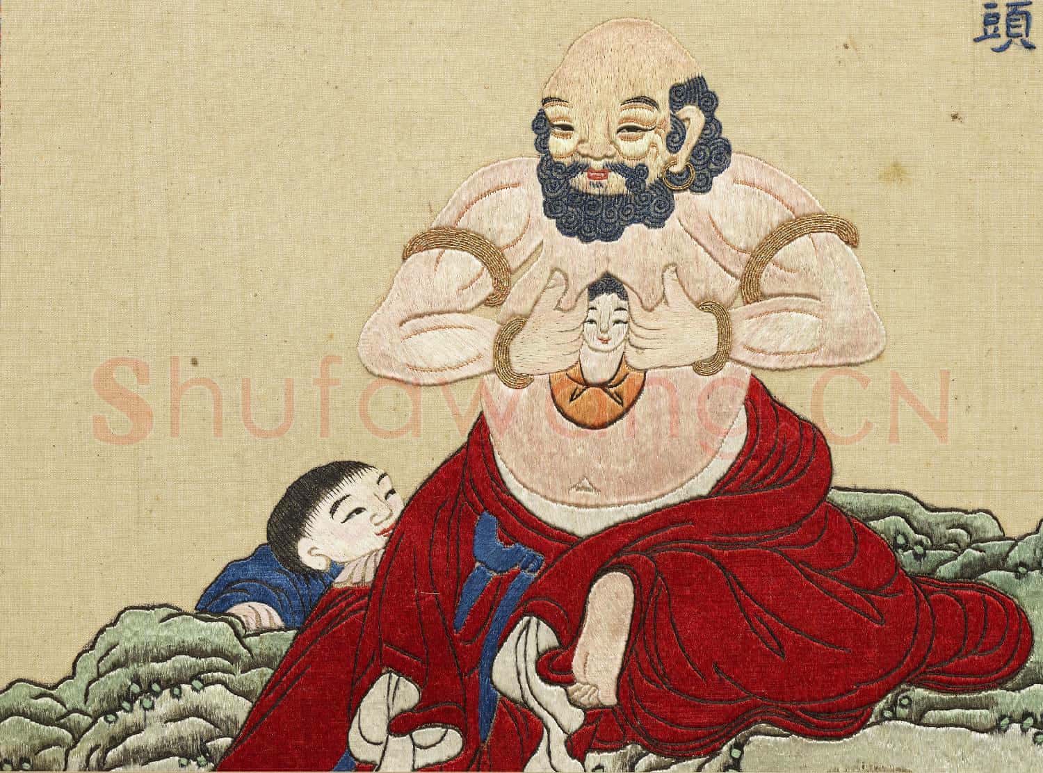 清線繡梵方圓成.冊.佛在心頭故絲