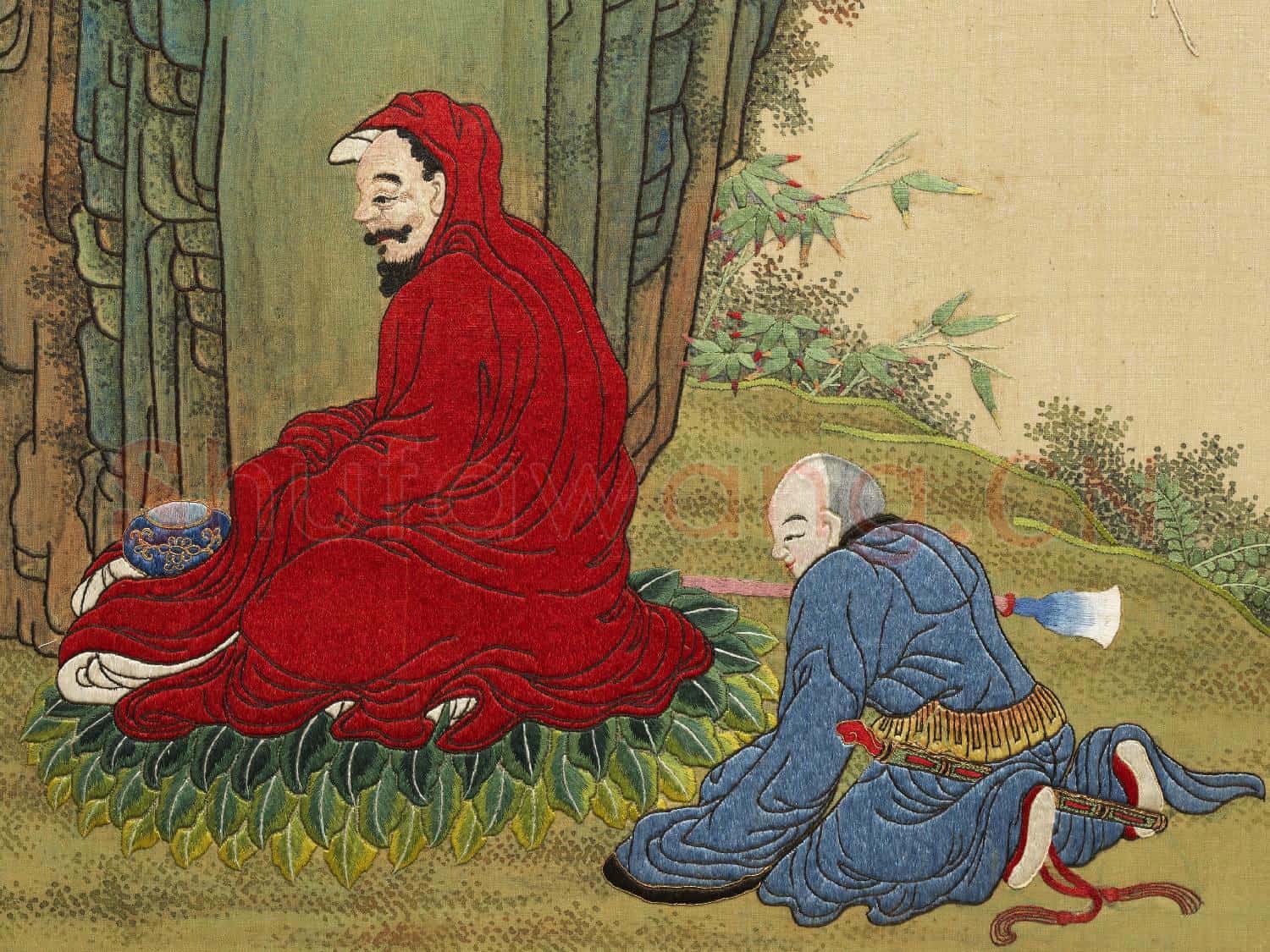 清線繡梵方圓成.冊.面壁示禪故絲
