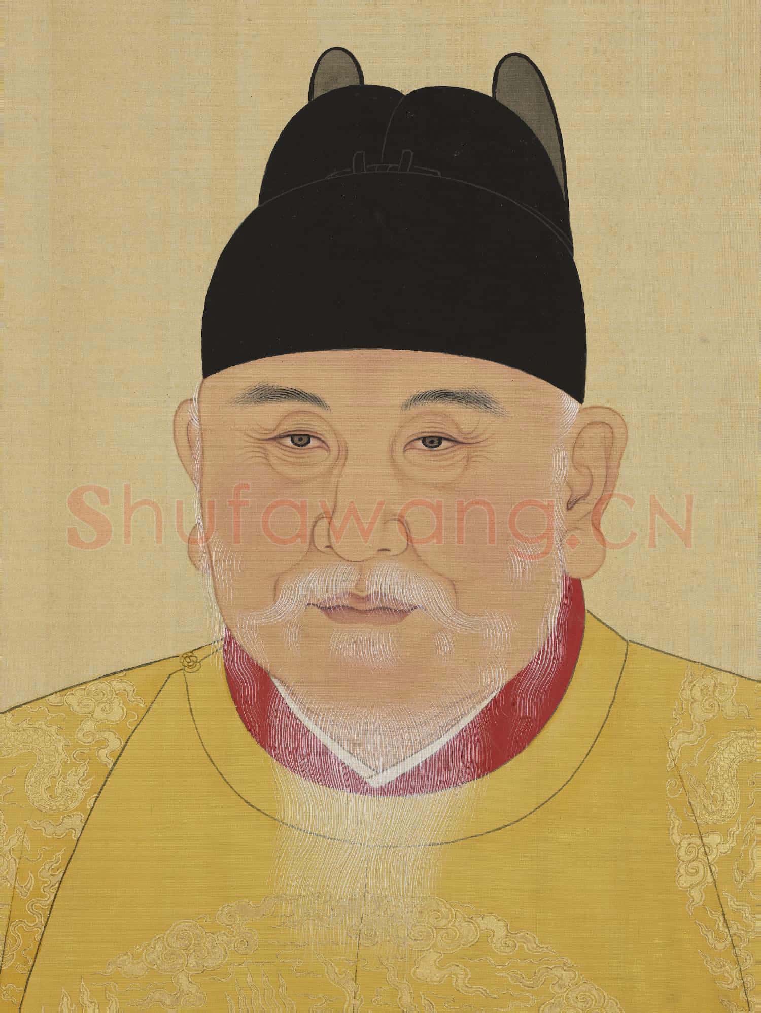 明.代帝后半身像(一)冊明.太祖高皇帝.中畫
