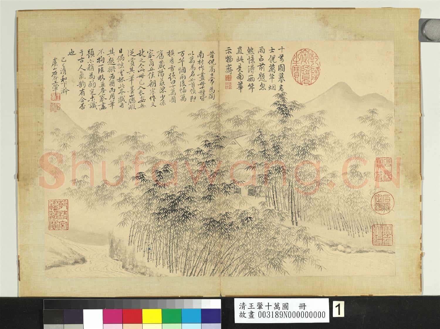 清王翬十萬圖.冊.萬竿煙雨故畫