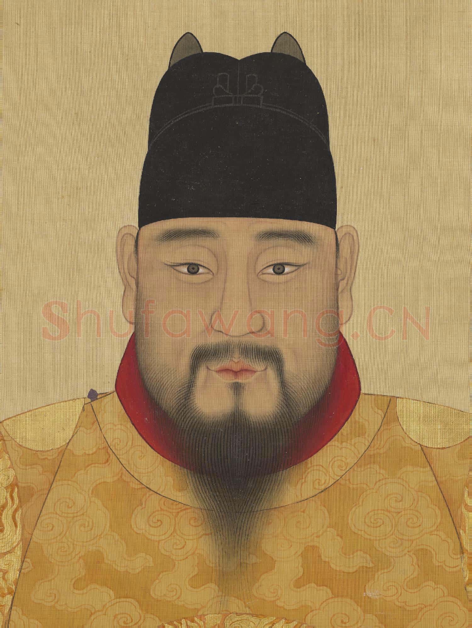 明.代帝后半身像(一)冊英宗睿皇帝.中畫