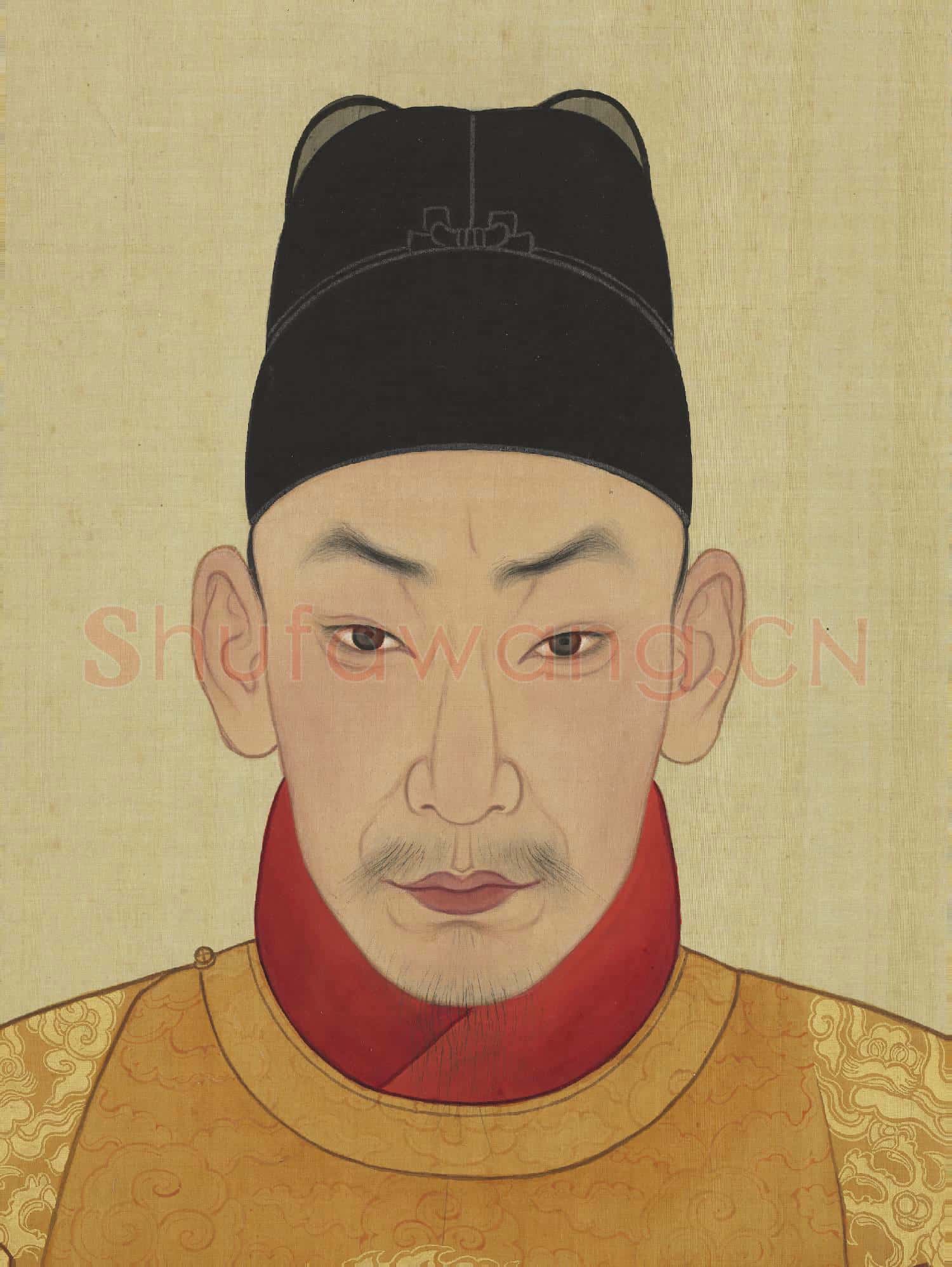 明.代帝后半身像(一)冊武宗毅皇帝.中畫