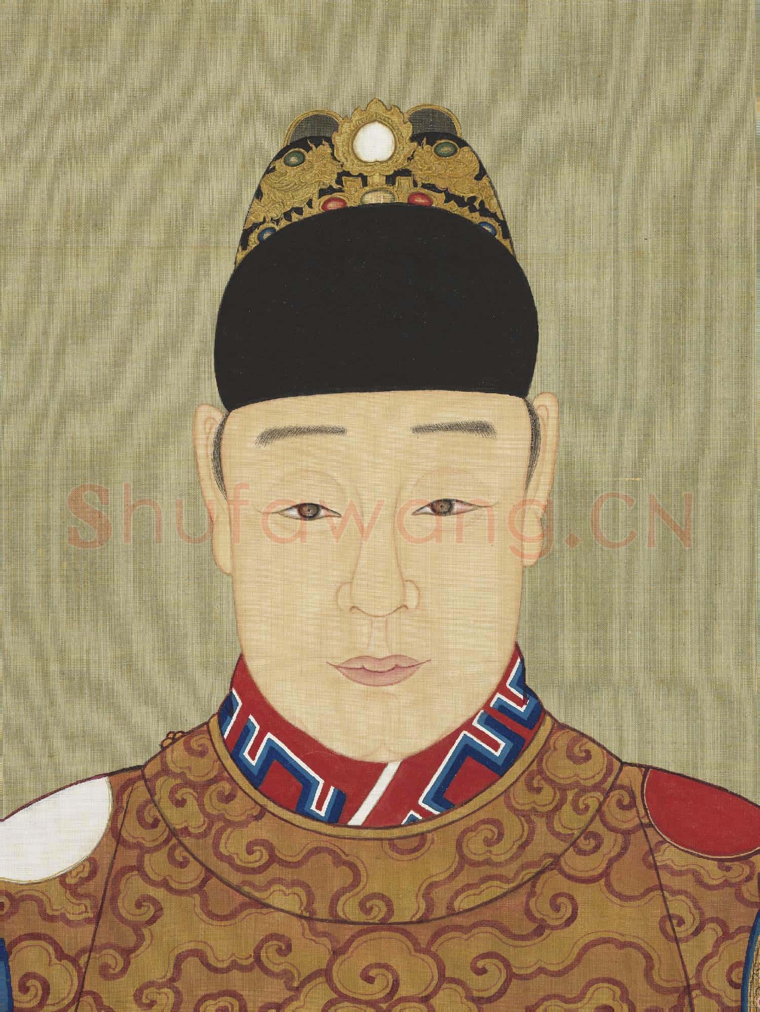 明.代帝后半身像(二)冊熹宗悊皇帝.中畫