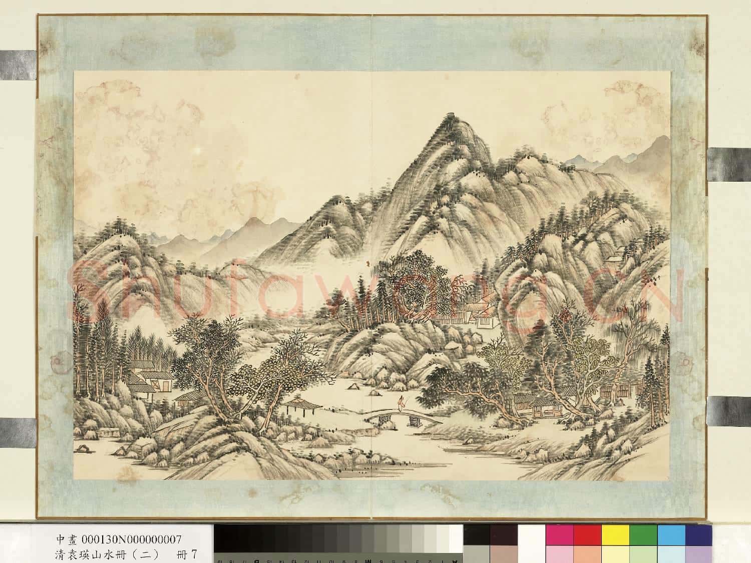 清.袁瑛山水(二)冊山水七.中畫