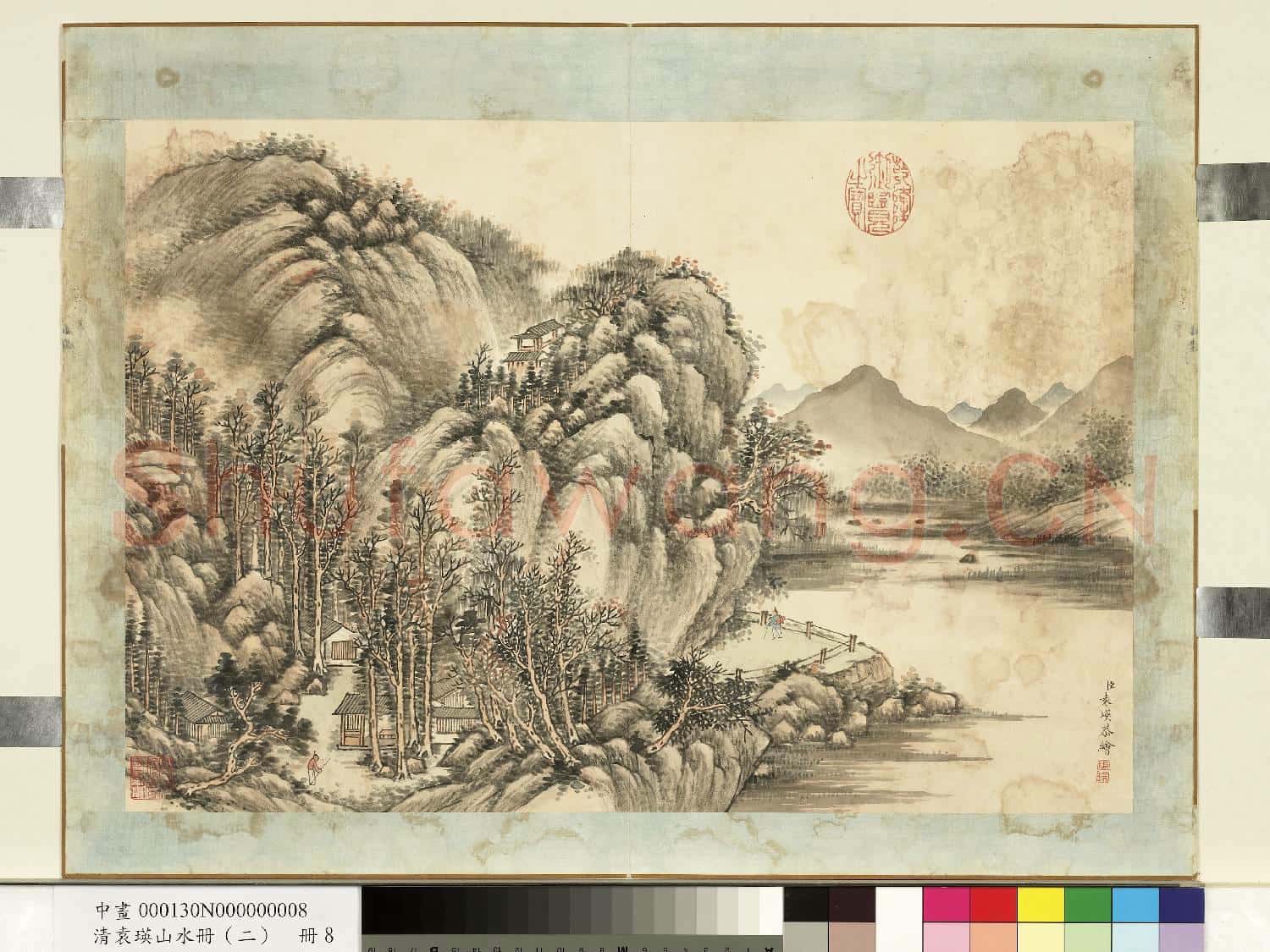 清.袁瑛山水(二)冊山水八.中畫
