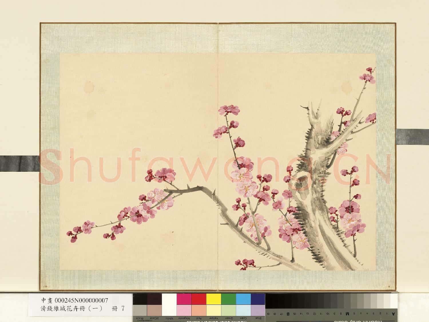 清.錢維城花卉冊(一)冊畫
