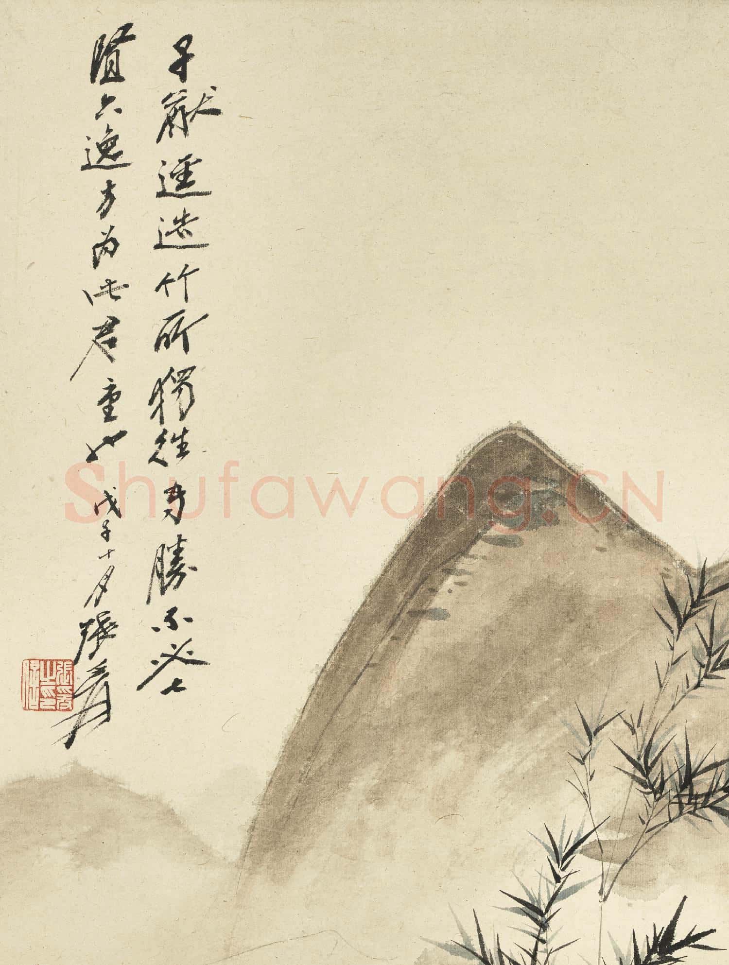 民國張大千竹林高士 軸