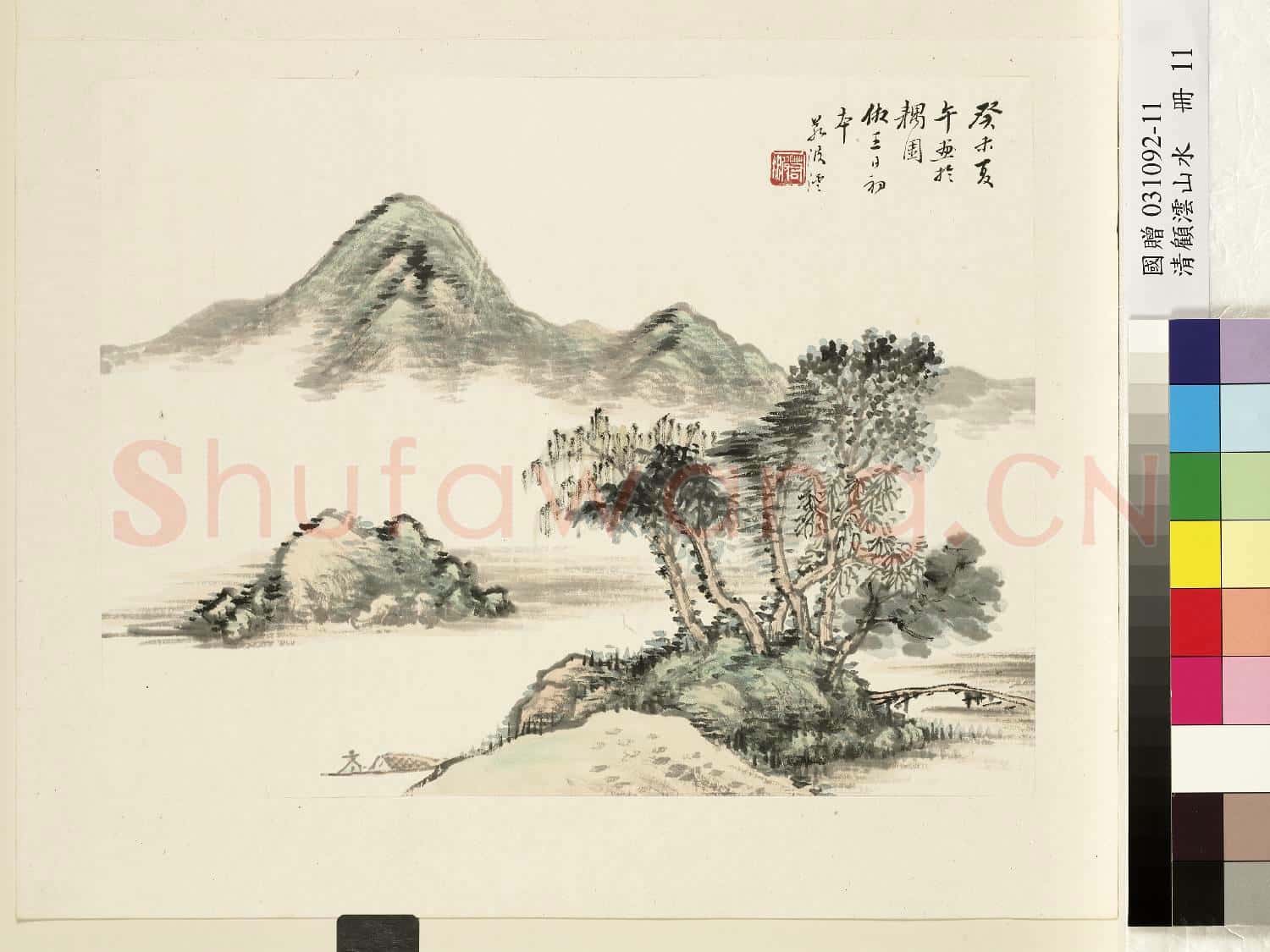 清顧澐山水 冊 扁舟詩思