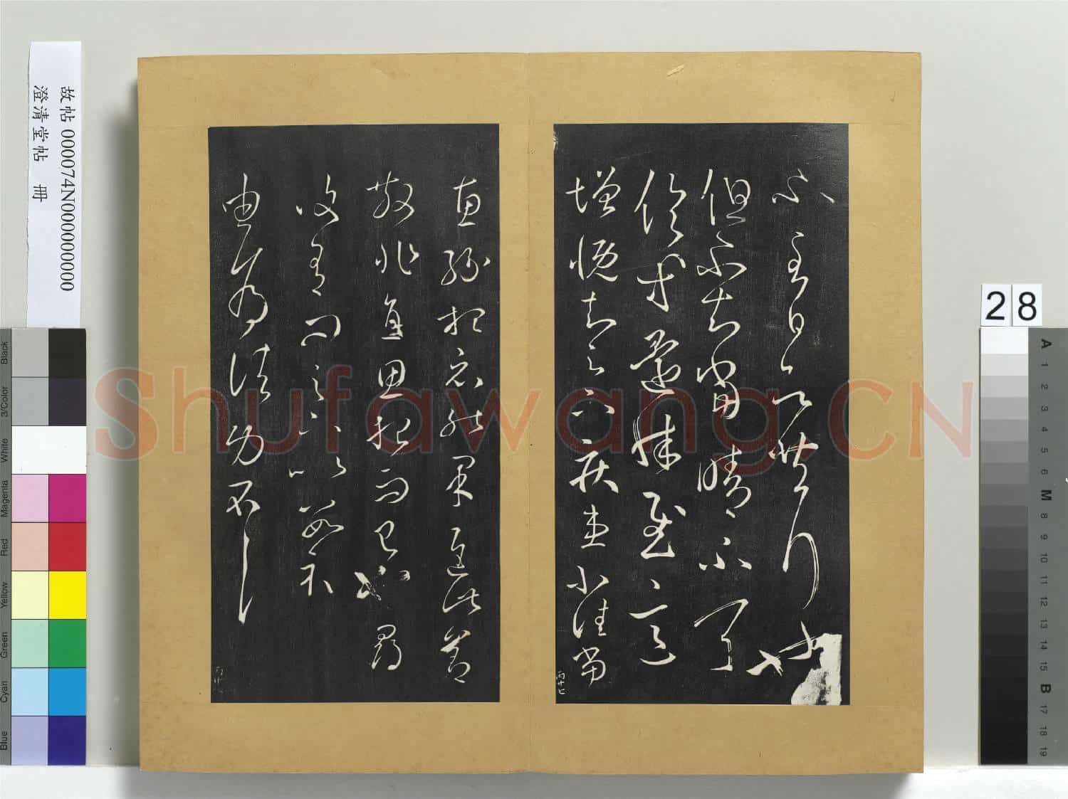 澄清堂帖 冊 晉王羲之採菊帖