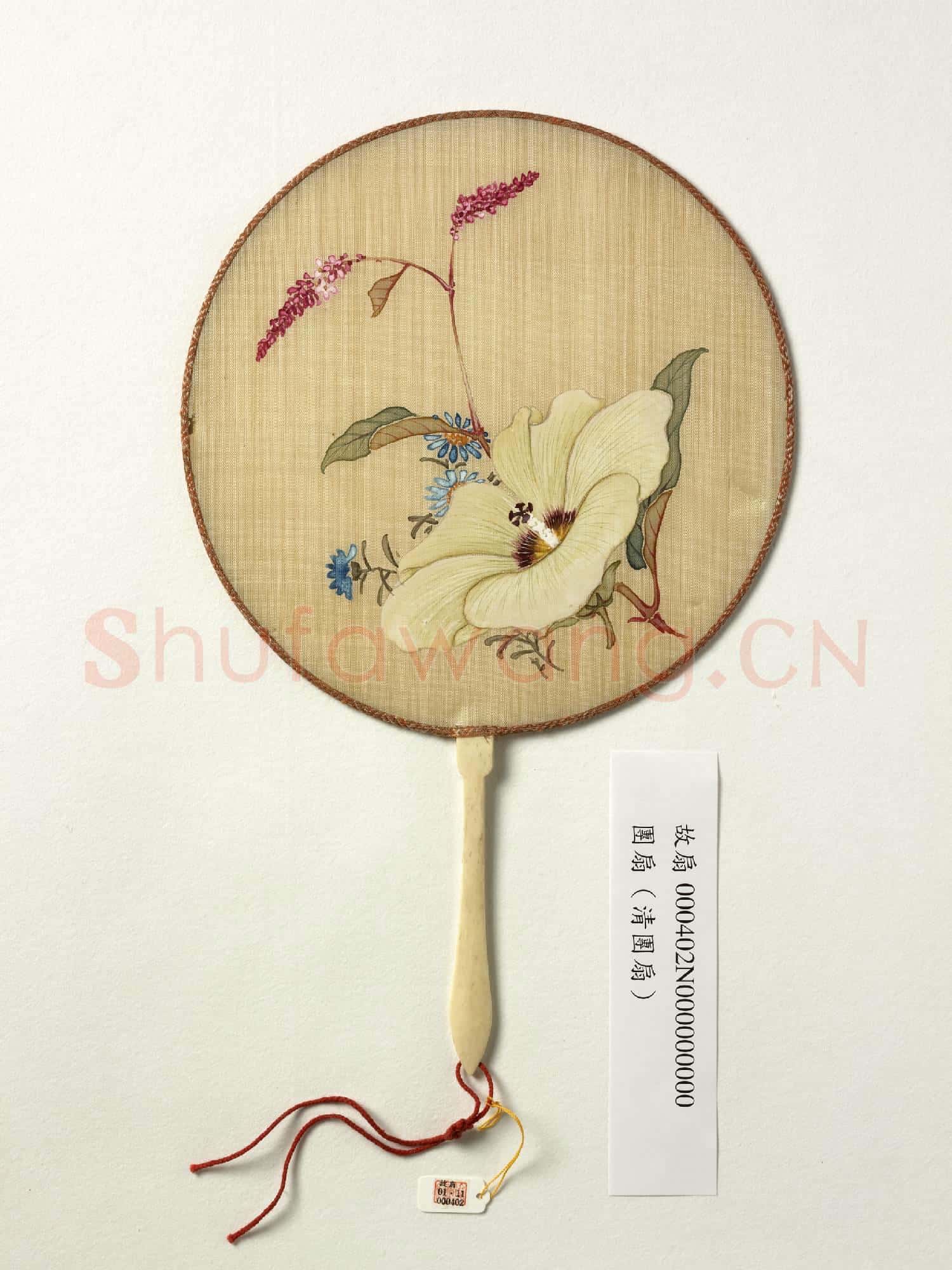 清人花卉 成扇