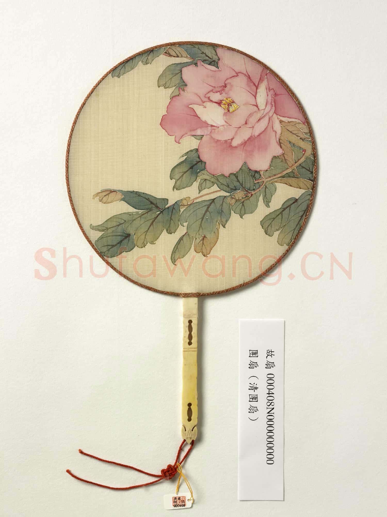 清人花卉 成扇