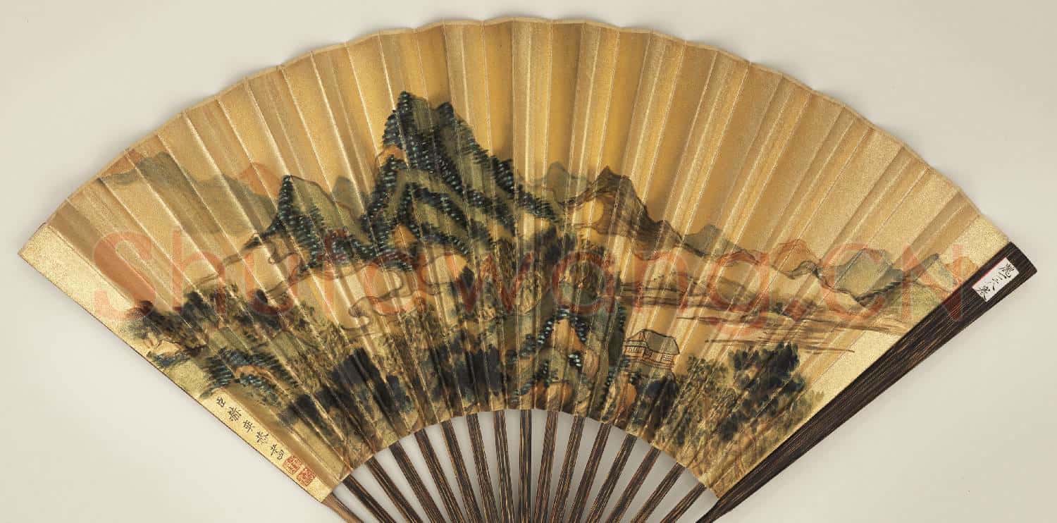 清赫奕山水 成扇