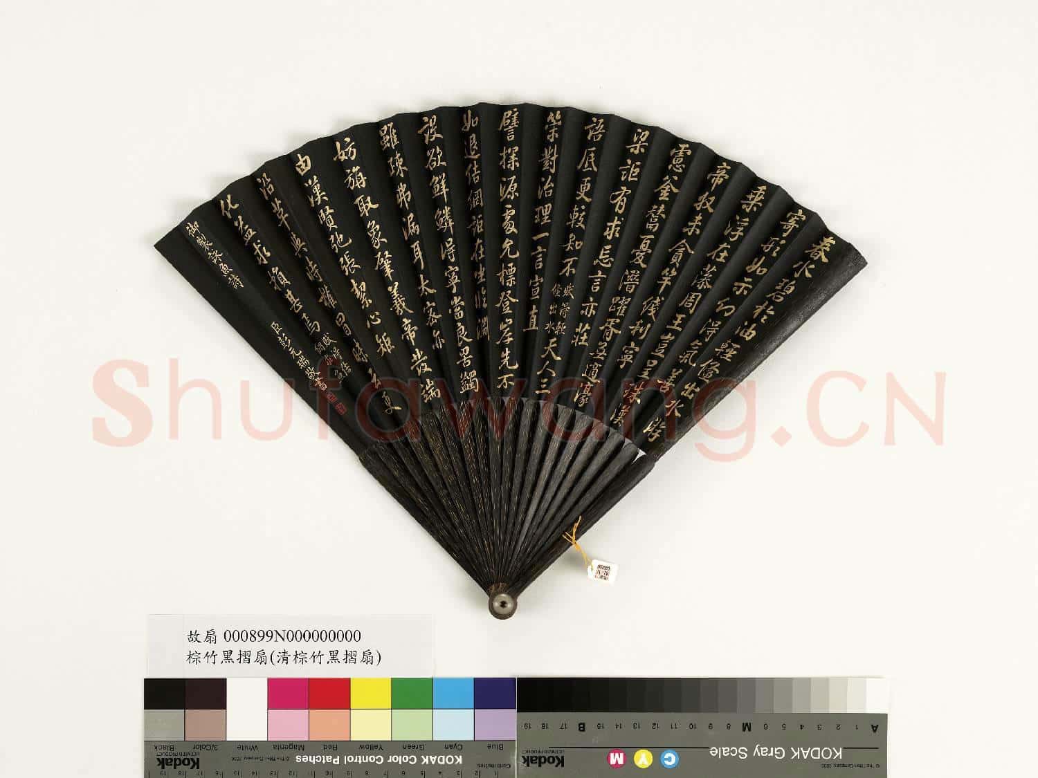 清彭元瑞書乾隆御製賦得輕鯈出水等詠魚詩二首 成扇