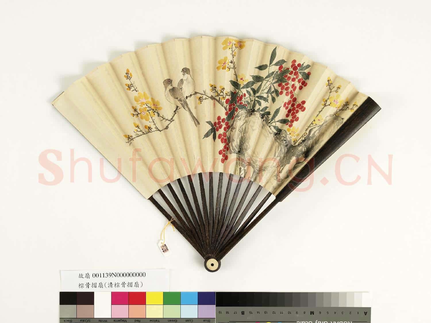 清人花鳥 成扇