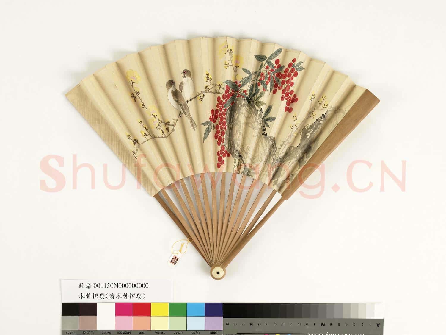 清人花鳥 成扇