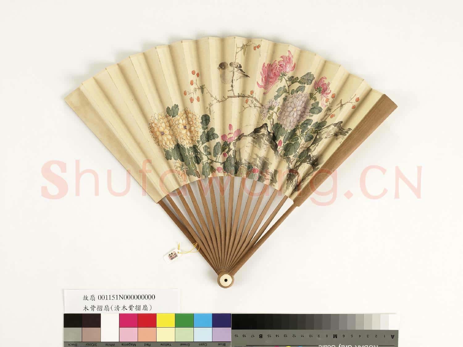 清人花鳥 成扇