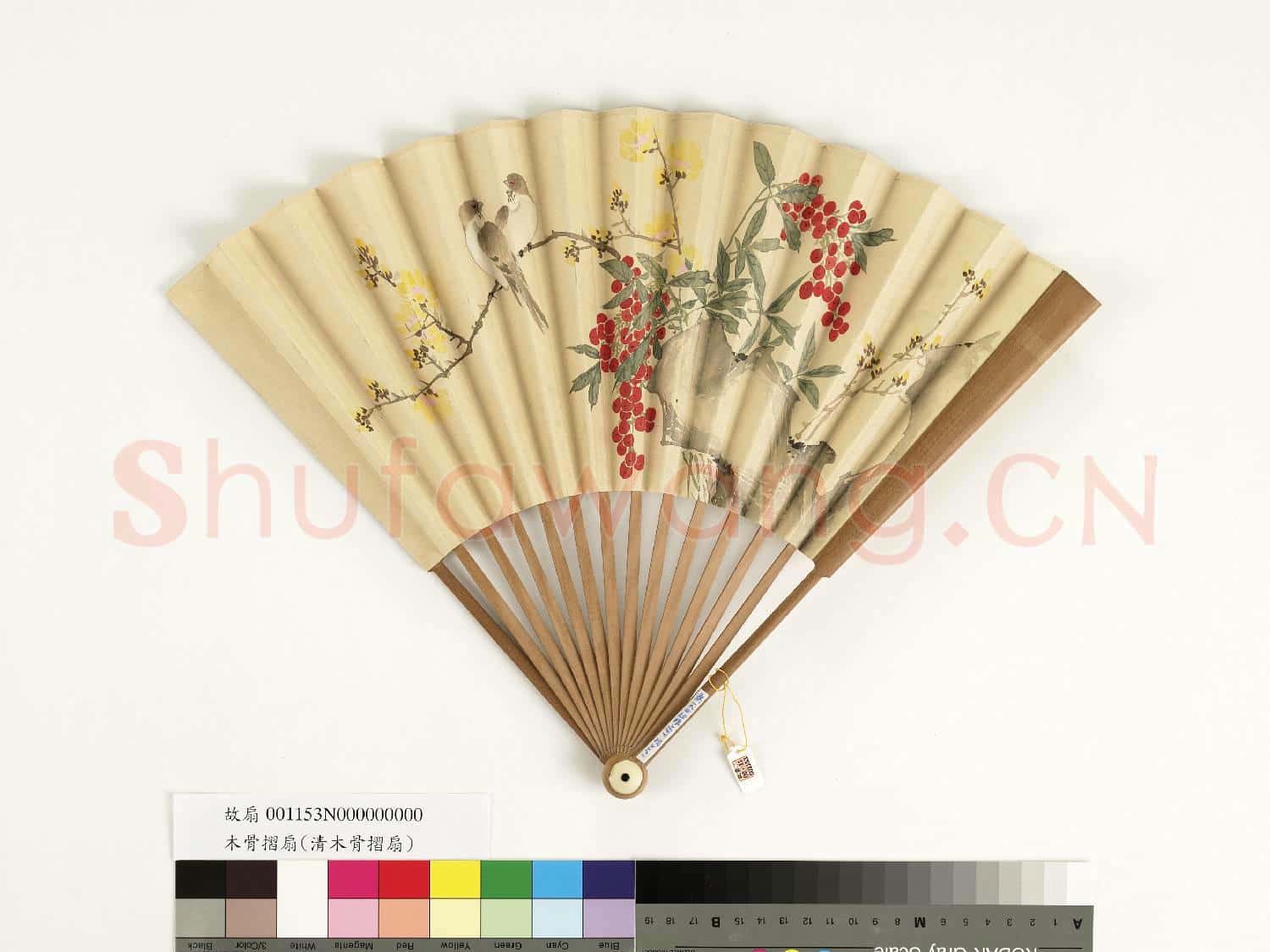 清人花鳥 成扇