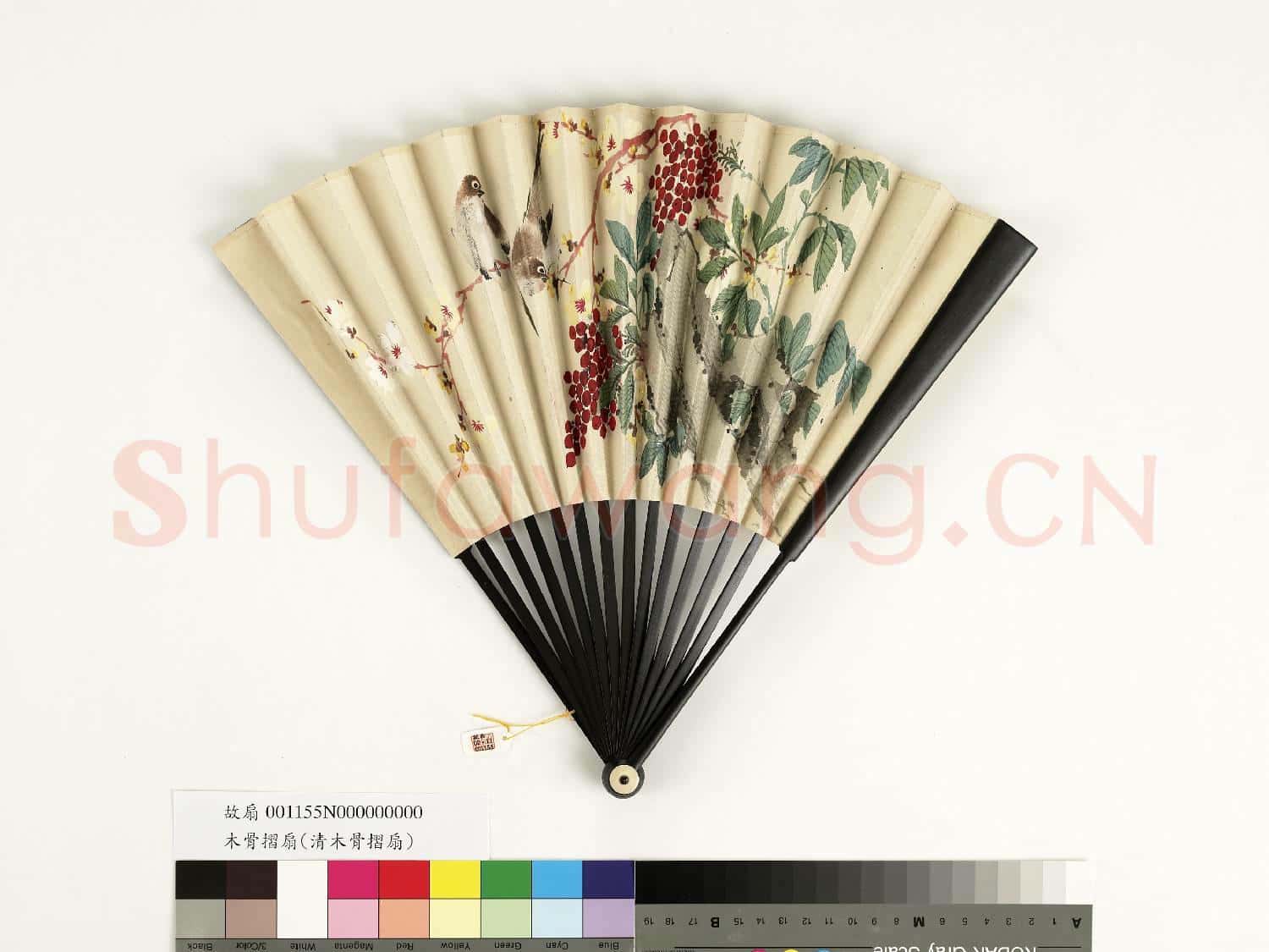 清人花鳥 成扇