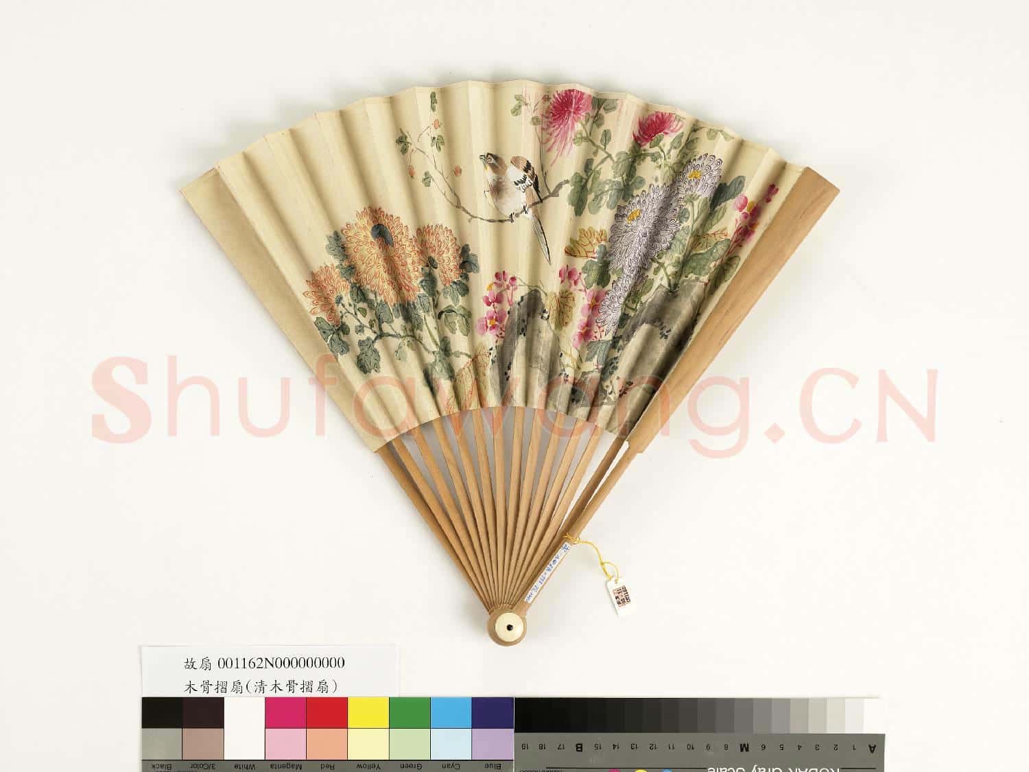 清人花鳥 成扇
