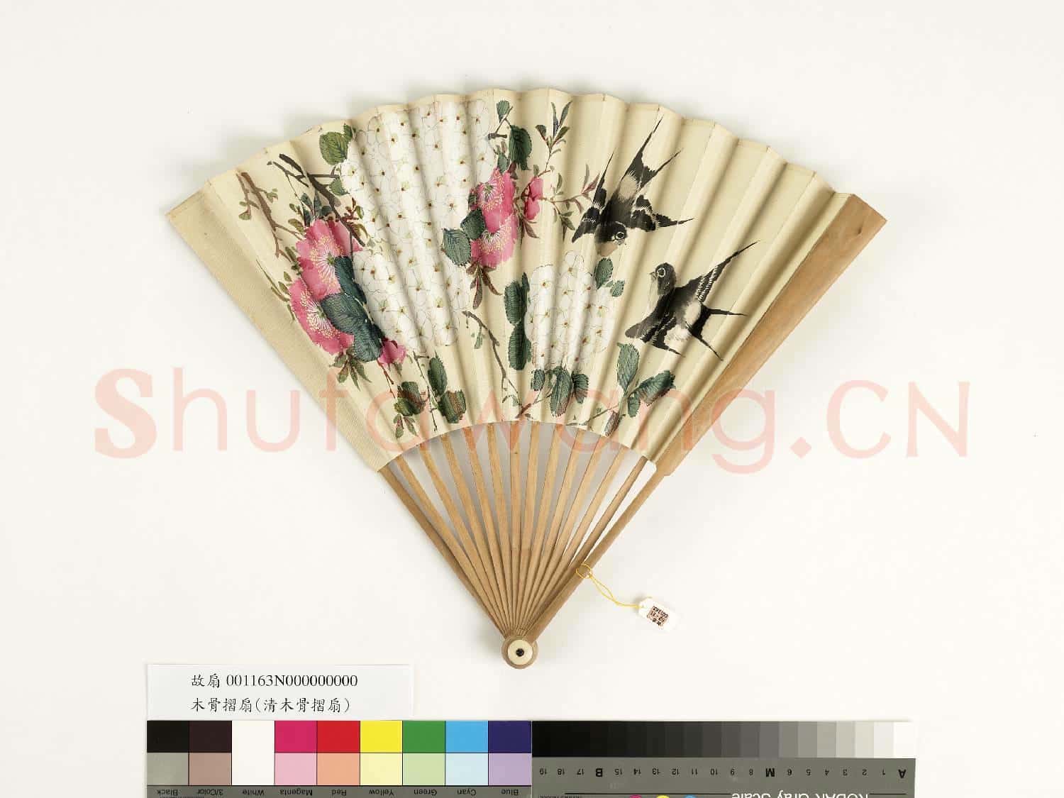 清人花鳥 成扇