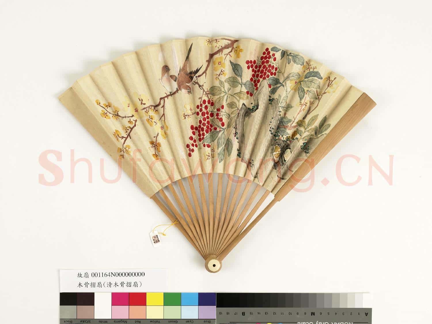 清人花鳥 成扇