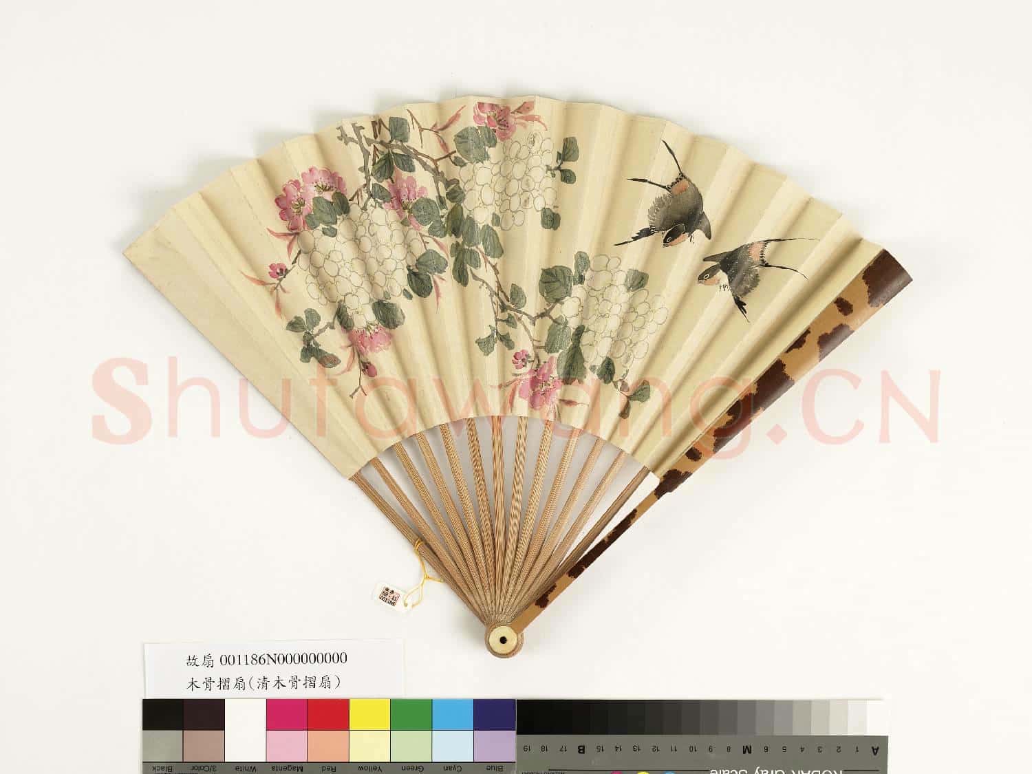 清人花鳥 成扇