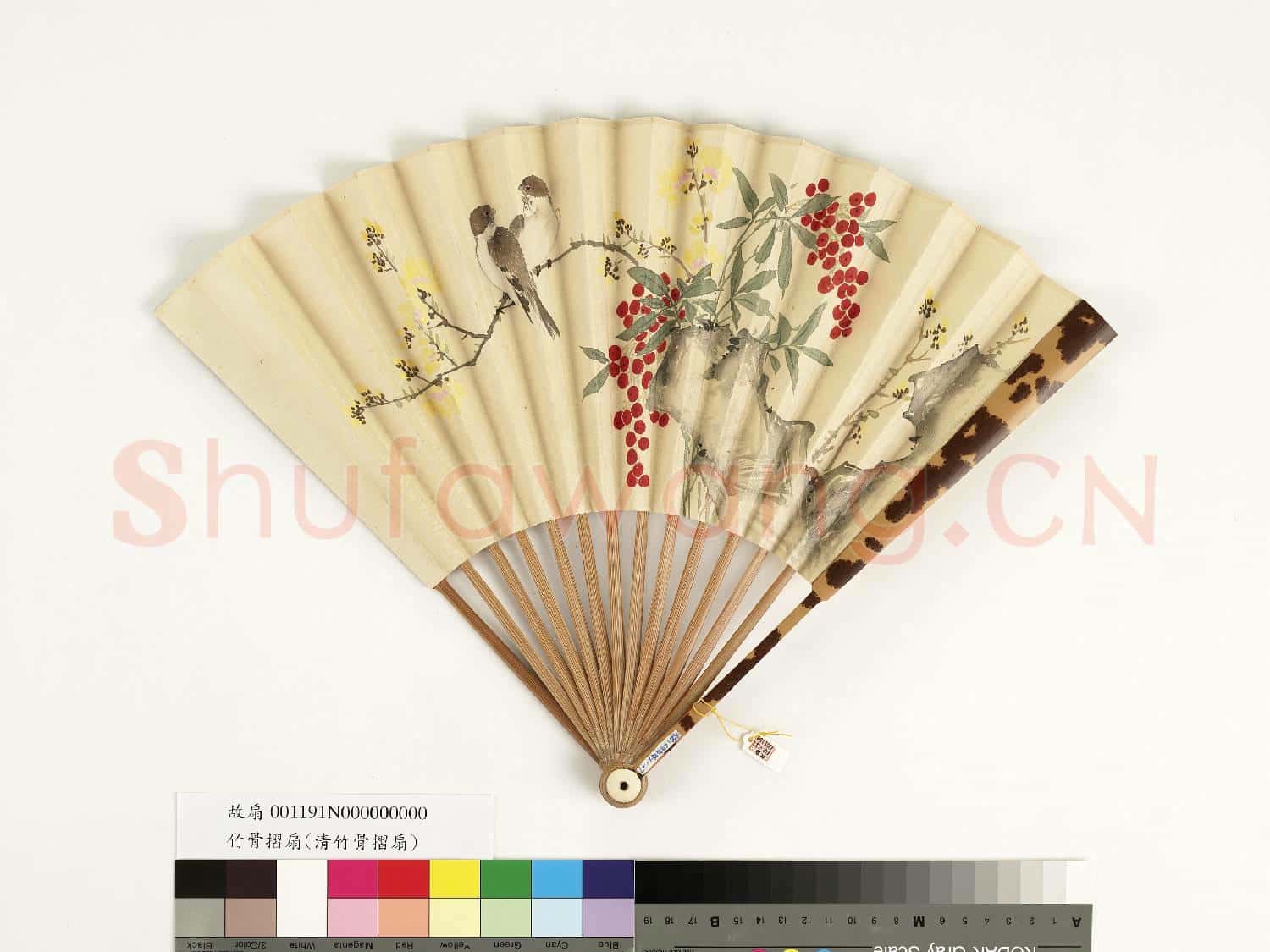 清人花鳥 成扇