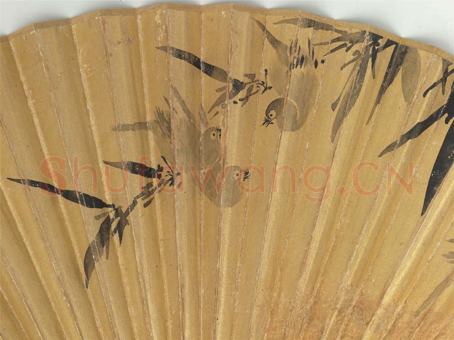 清乾隆御臨東坡壽星竹軒詩明李因畫花鳥 成扇 清乾隆御臨東坡壽星竹軒詩