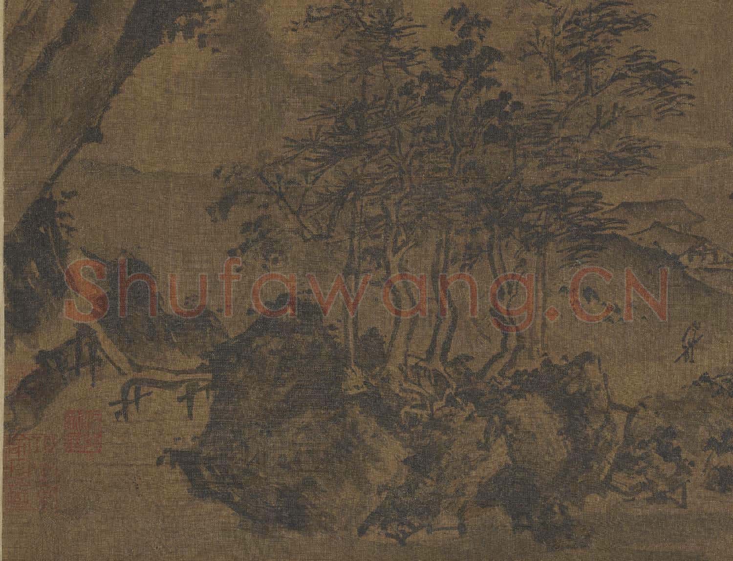 宋夏圭溪山高逸圖 軸