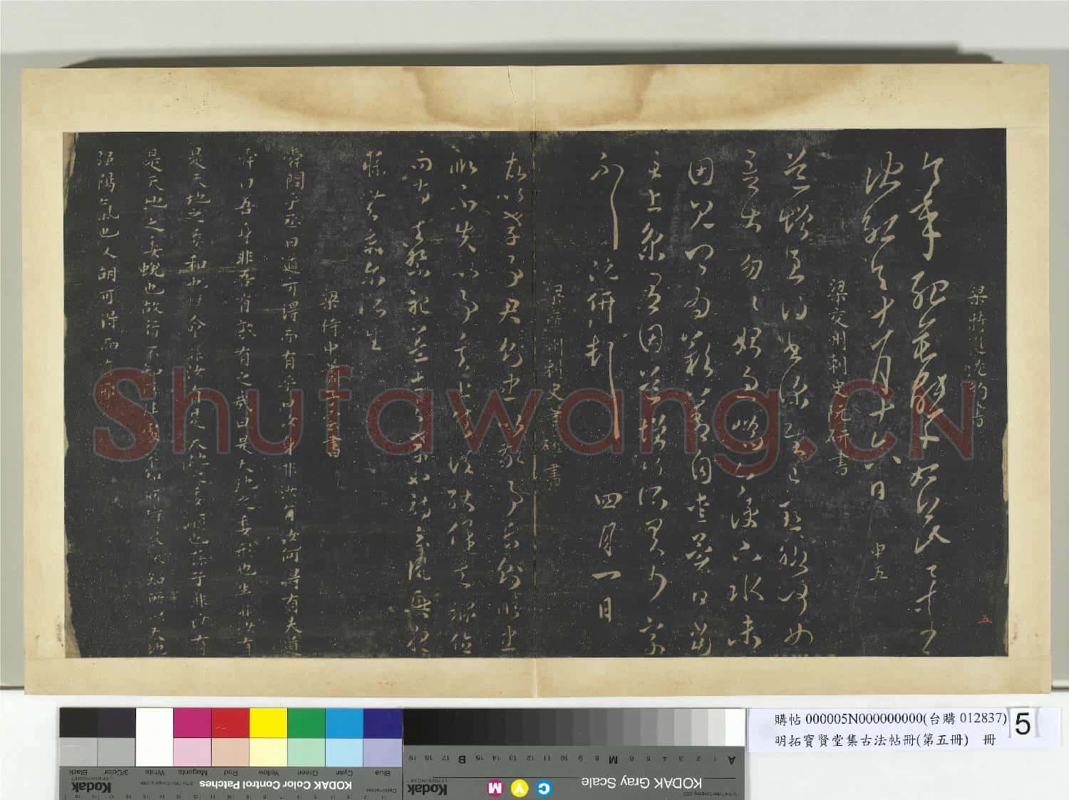 明拓寶賢堂集古法帖冊(第五冊)冊 南朝梁沈約今年帖