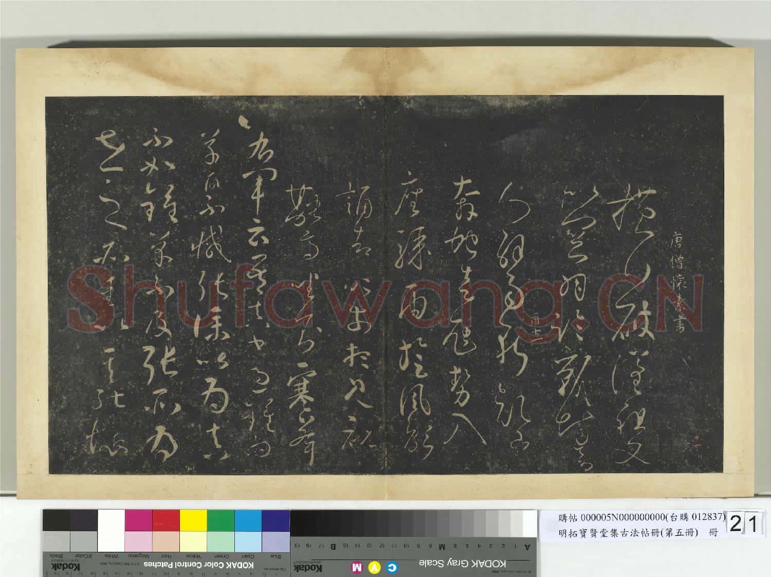 明拓寶賢堂集古法帖冊(第五冊)冊 唐懷素橫行帖