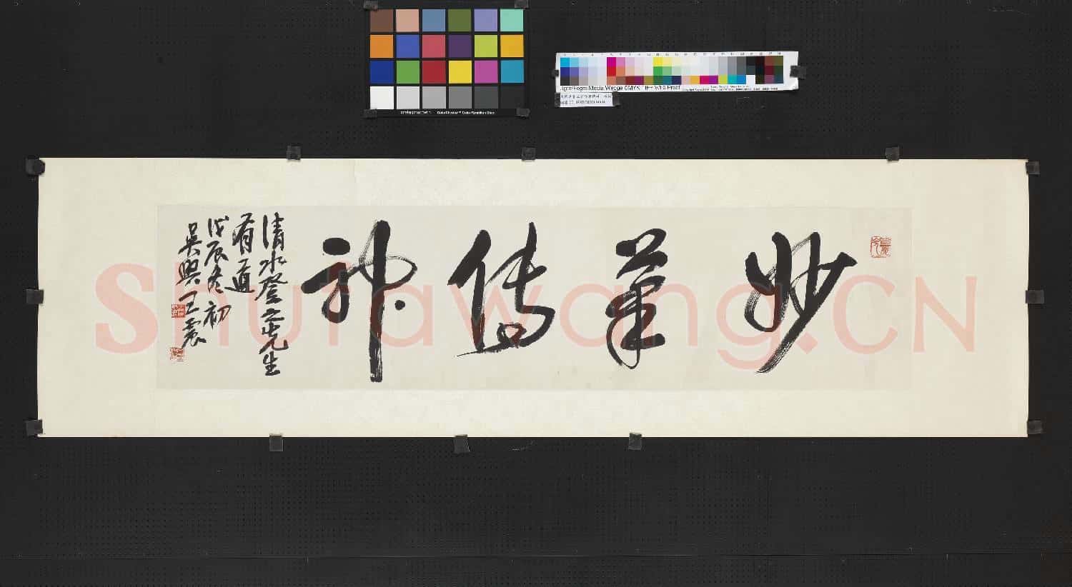 民國王震草書妙筆傳神 鏡片