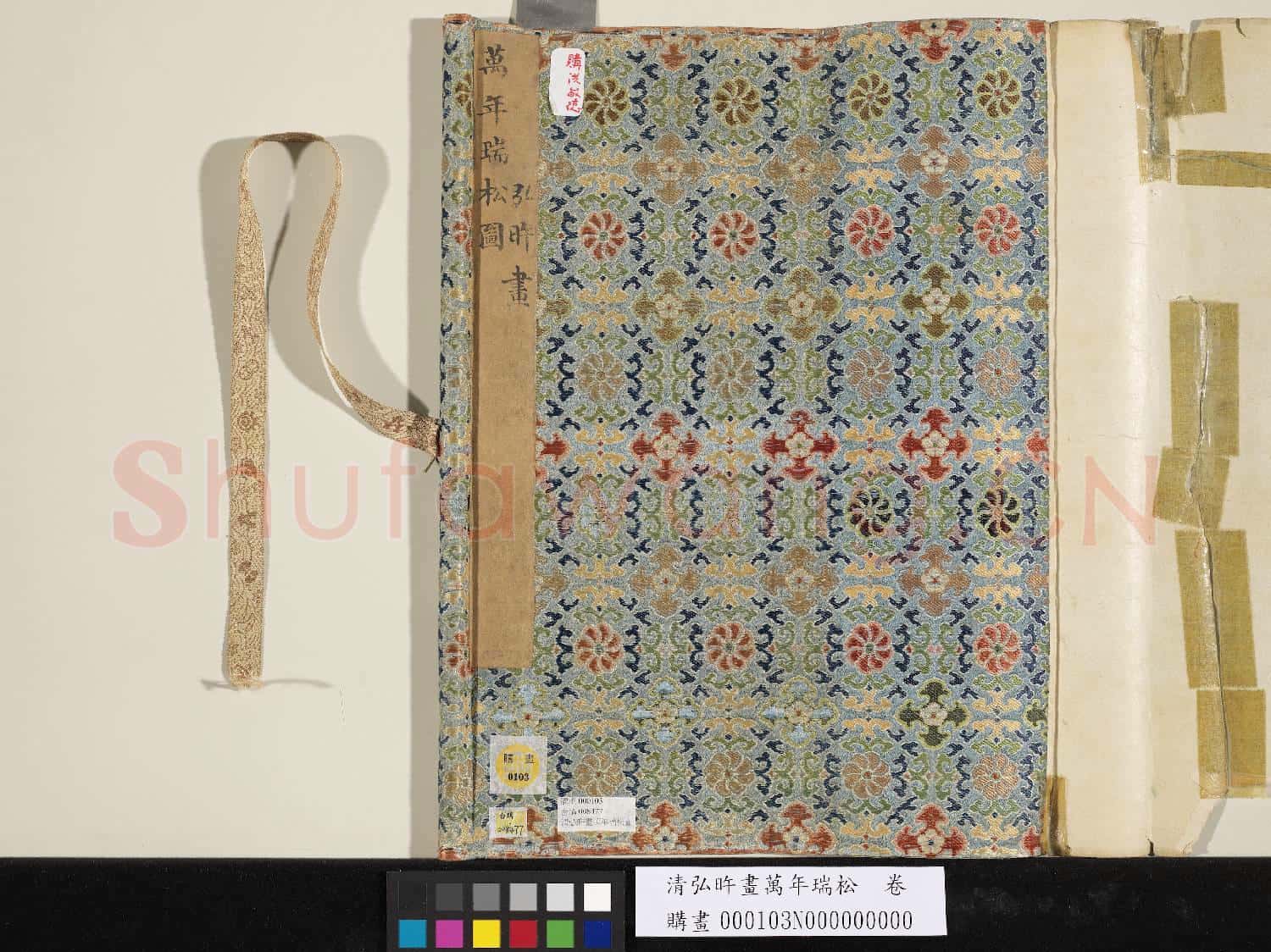 清弘旿畫萬年瑞松 卷