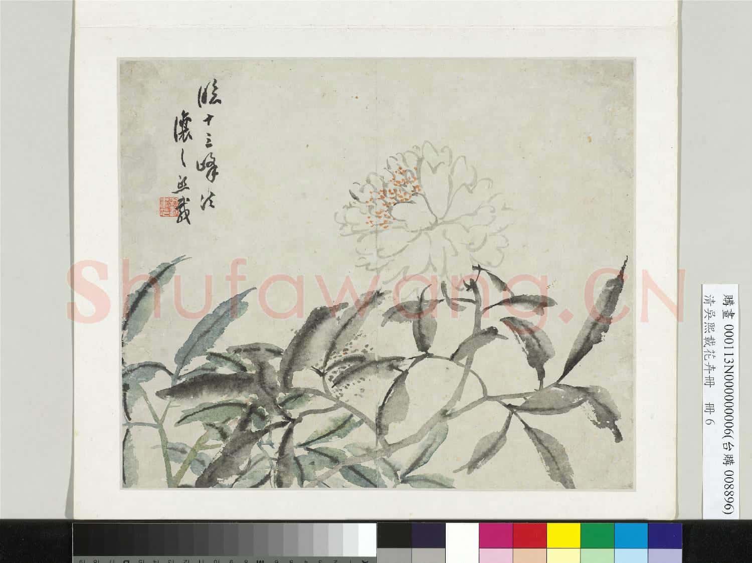 清吳熙載花卉冊 冊 芍藥