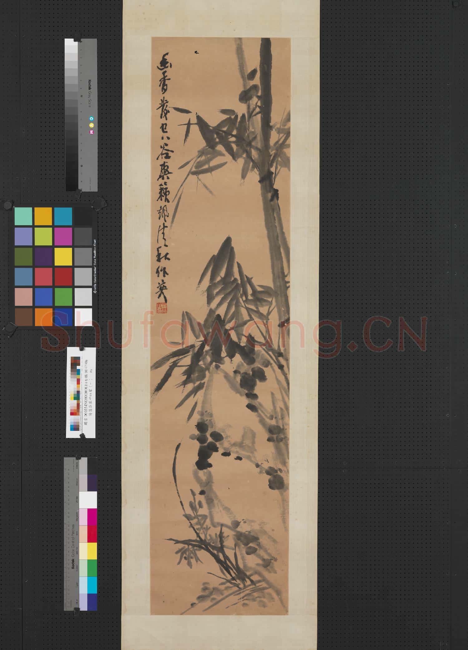 清蒲華墨竹四屏(一)軸
