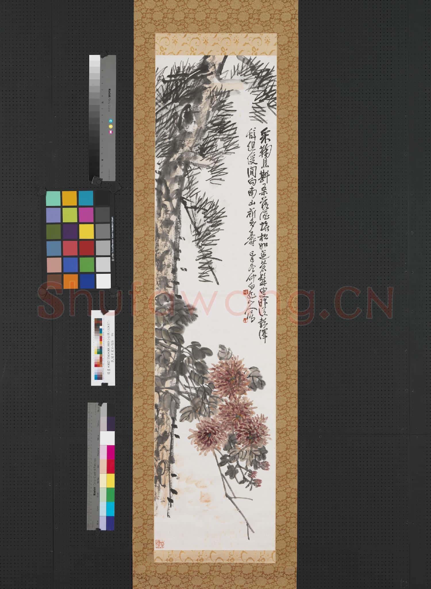 民國王震松菊圖 軸