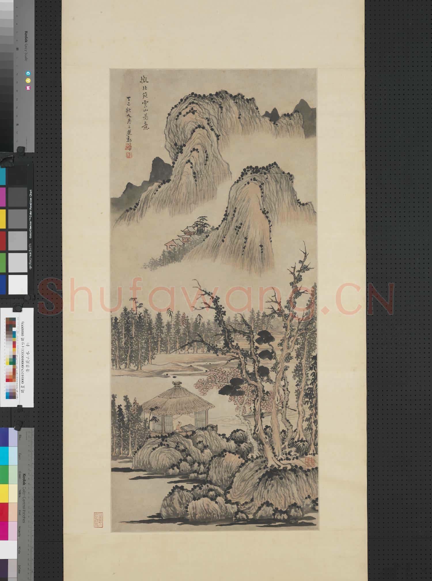 清黎簡山水 軸