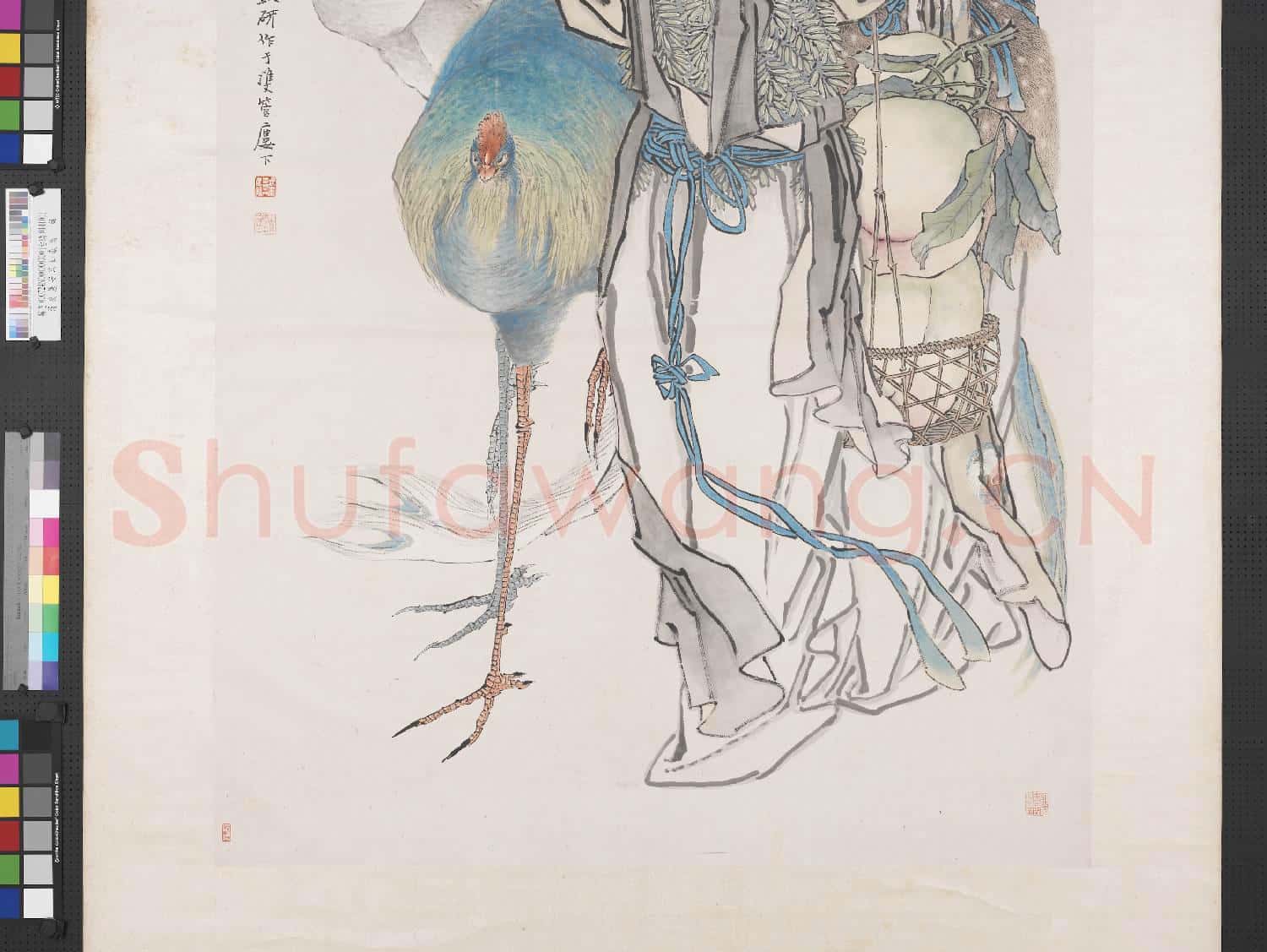 清錢慧安瑤仙獻瑞 軸