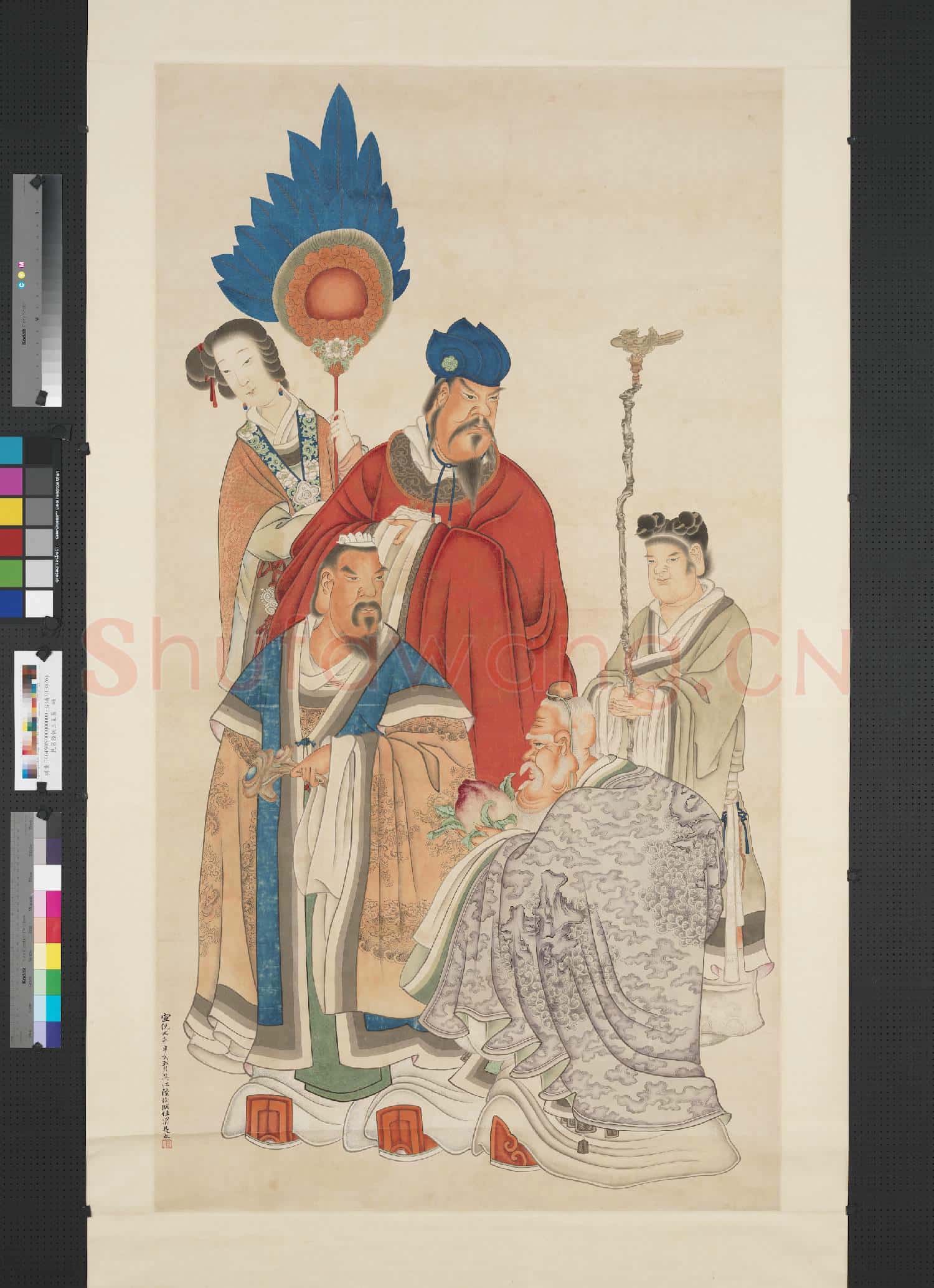 清陸恢三星圖 軸